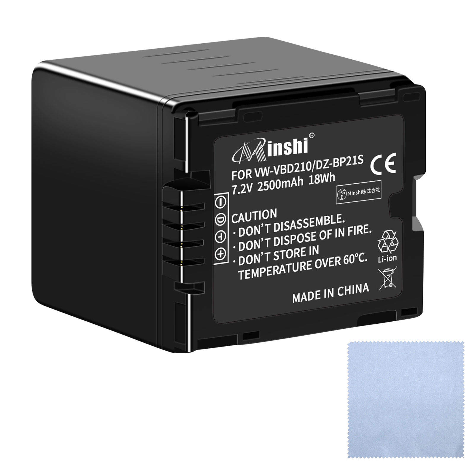 ۡաminshi Panasonic DZ-HD90 2500mAh 7.2VPSEǧ ʼ VW-VBD210ѥХåƥ꡼