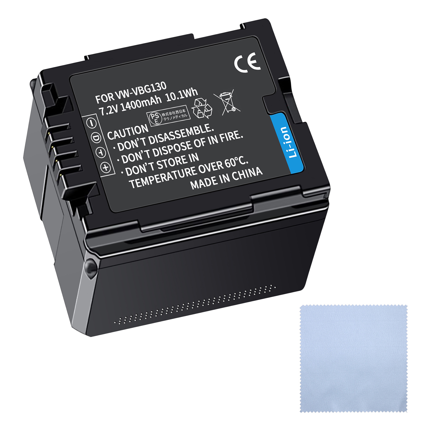 新品 Panasonic HDC-SD100 互換バッテリー【1400mAh 7.2V】 1年保証 リチウムイオンバッテリー デジタルカメラ デジカメ 充電池