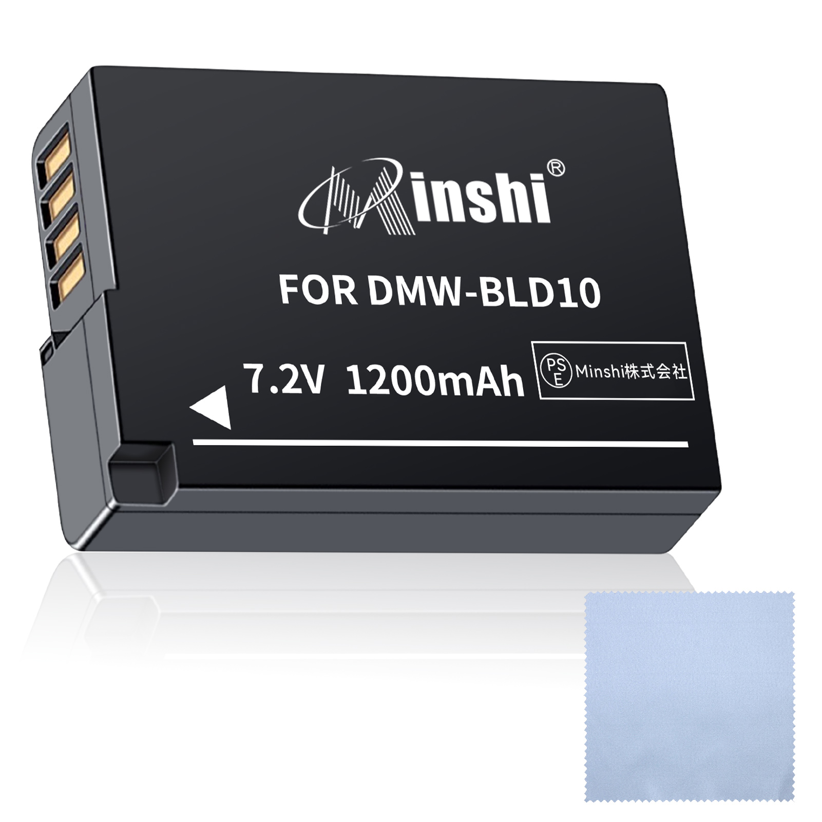 【清潔布ー付】minshi Panasonic DMW-BLD10 DMC-G3 対応 互換バッテリー 1200mAh 高品質DMW-BLD10交換用バッテリー オリジナル充電器との互換性がない