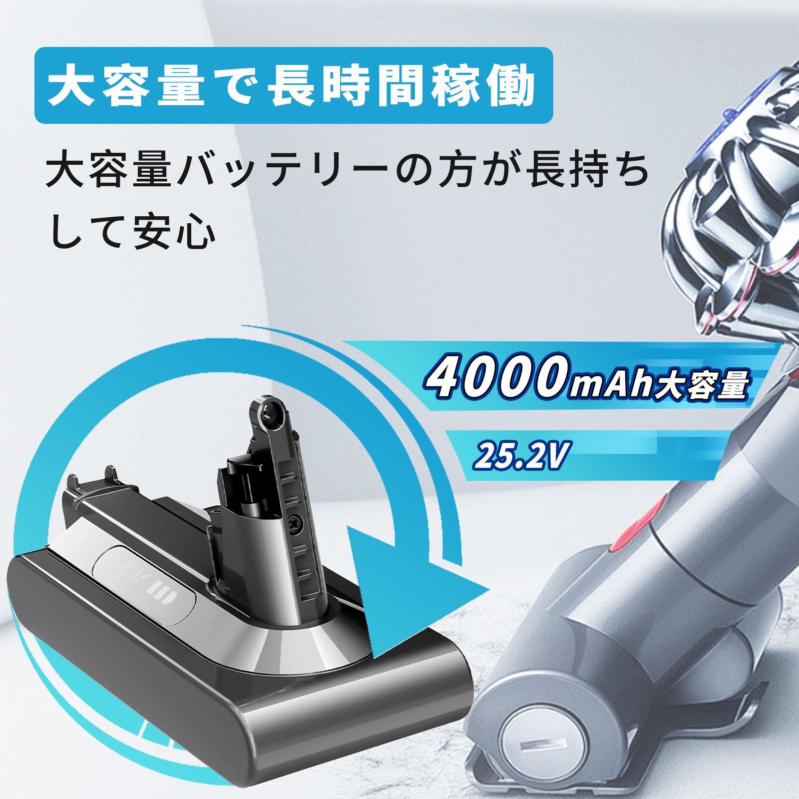 ダイソンv12 バッテリーのおすすめ人気商品一覧 通販 - Yahoo