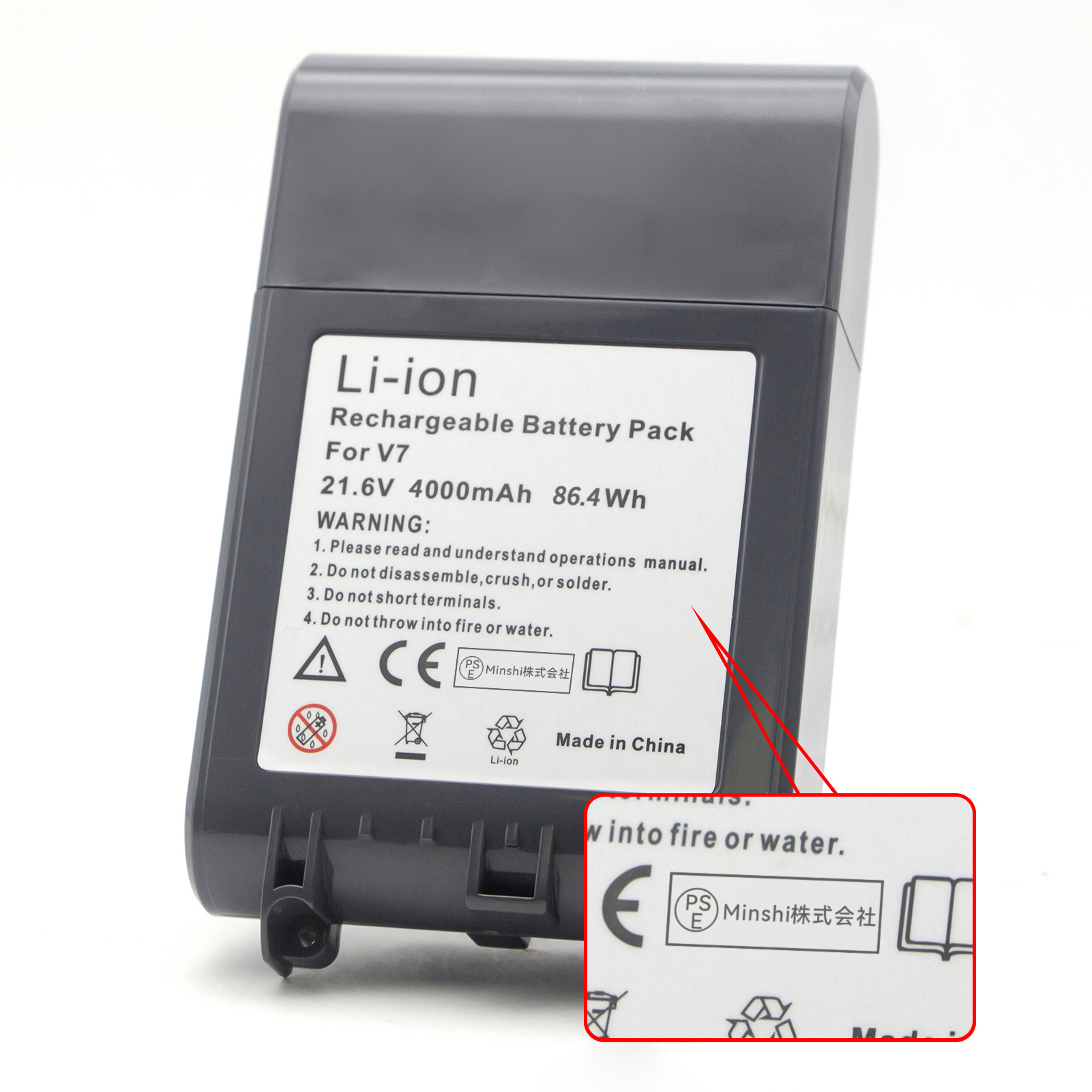 ダイソン V7 SV11 バッテリー 大容量 4000mAh 掃除機 互換 充電池