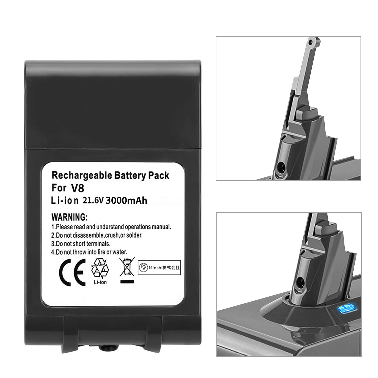 期間限定5%OFF】新品 DYSON ダイソン SV25 互換バッテリー 3000mAh