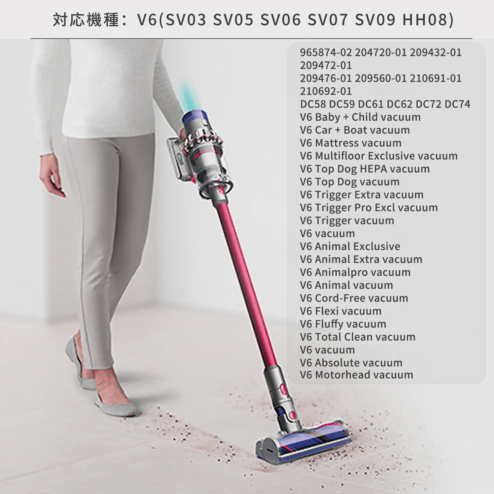 ダイソンv6 fluffy型番sv09mh（掃除機部品、アクセサリー）｜掃除機
