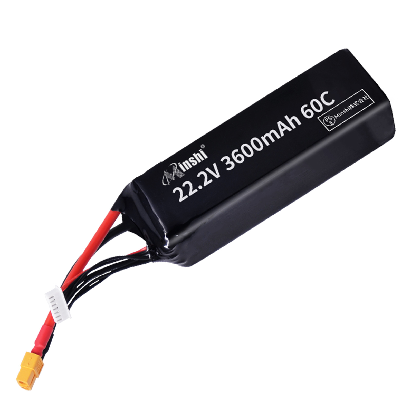 【PSE認証済】minshi XT60【3600mAh 22.2V】RCカー/レーシングカー多種類RCモデル互換用 高品質な互換バッテリー