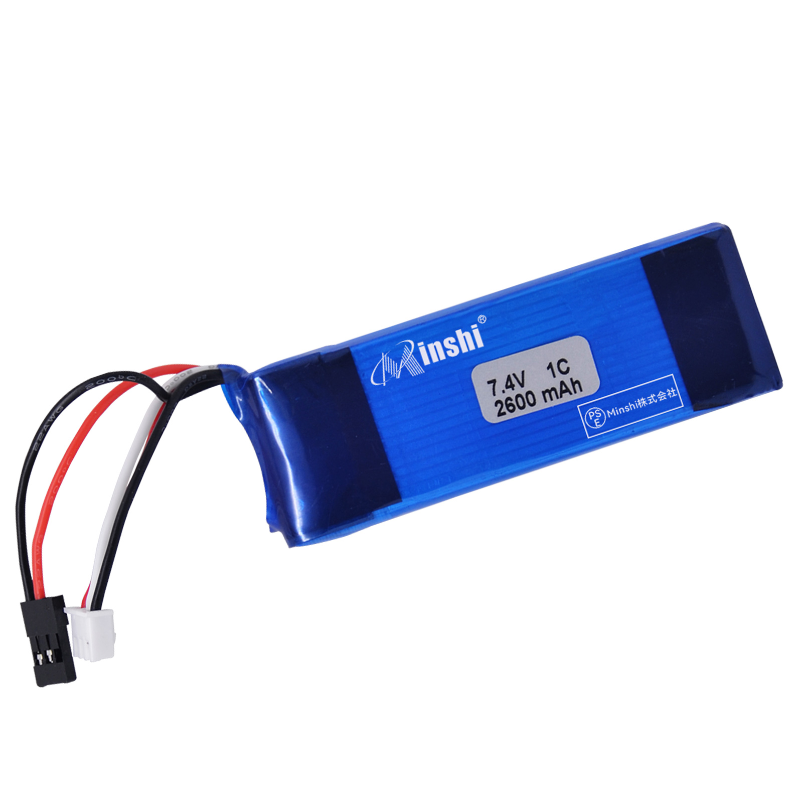 【PSE認証済】minshi １年保証【2600mAh 7.4V】RCカー/レーシングカー多種類RCモデル互換用 高品質な互換バッテリー