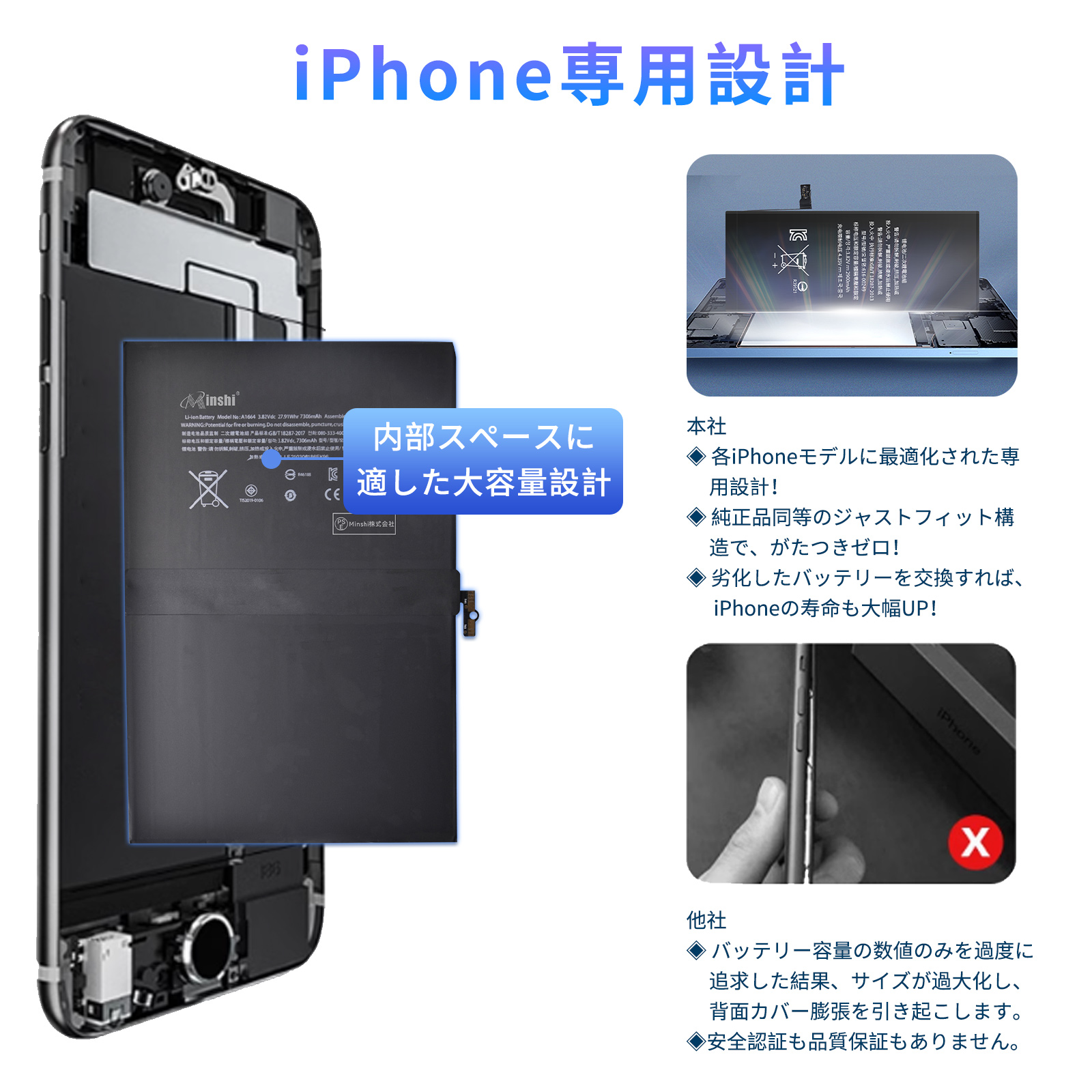 新品ipad Pro 9.7 (A1673, A1674, A1675) 互換バッテリー【7306mAh