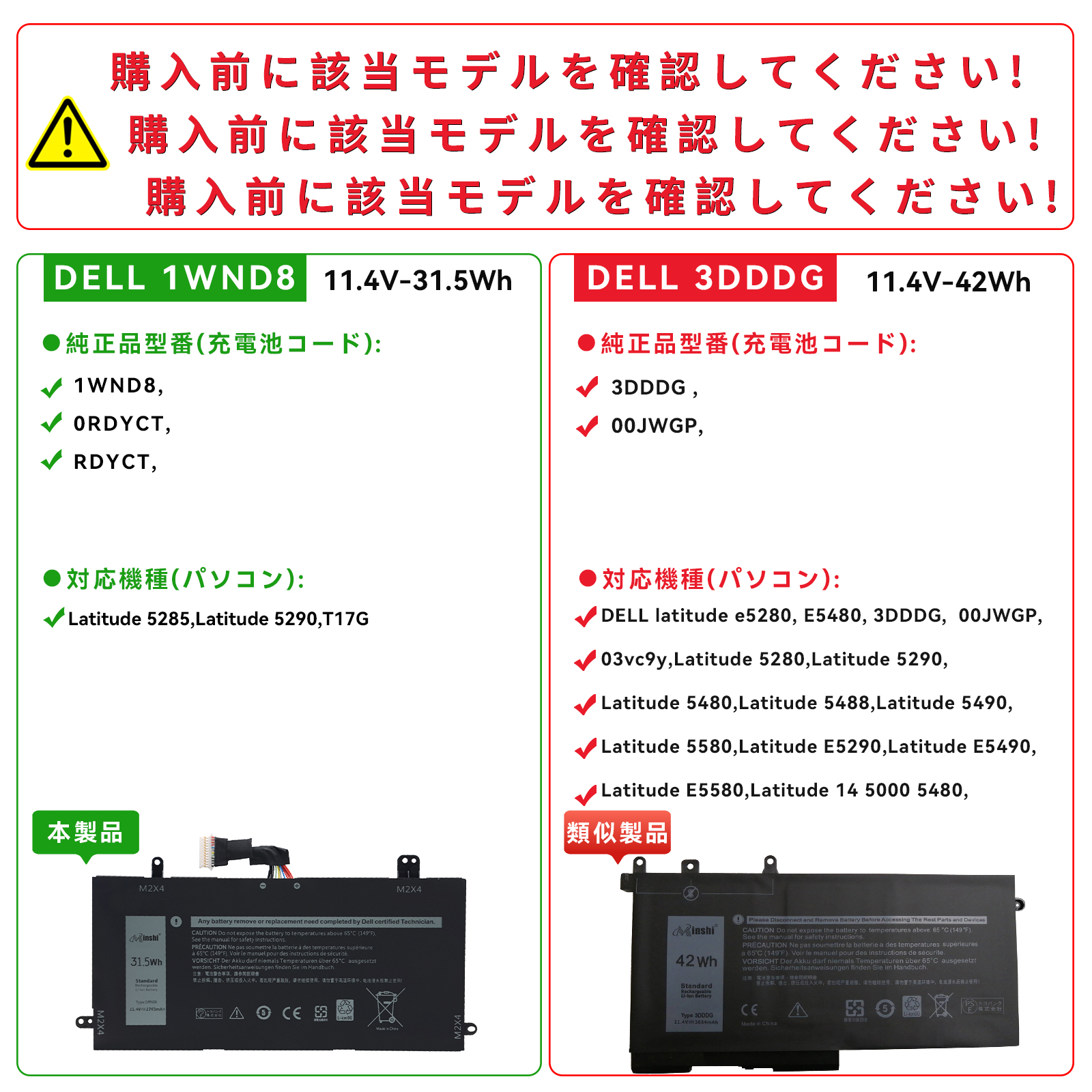 1年保証】 minshi Dell 5290 対応 Latitude 5285 互換バッテリー 2763mAh PSE認定済 高品質交換用バッテリー  : ybdel1wnd8hbk03af-yh-f1 : minshi - 通販 - Yahoo!ショッピング