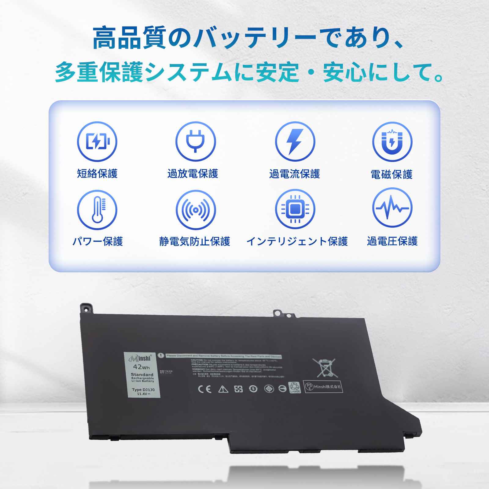 DELLノート用バッテリー Latitude 13 5300 7300対応 Dell デル Latitude 5300 5310 7300 7400 メーカー純正 交換用