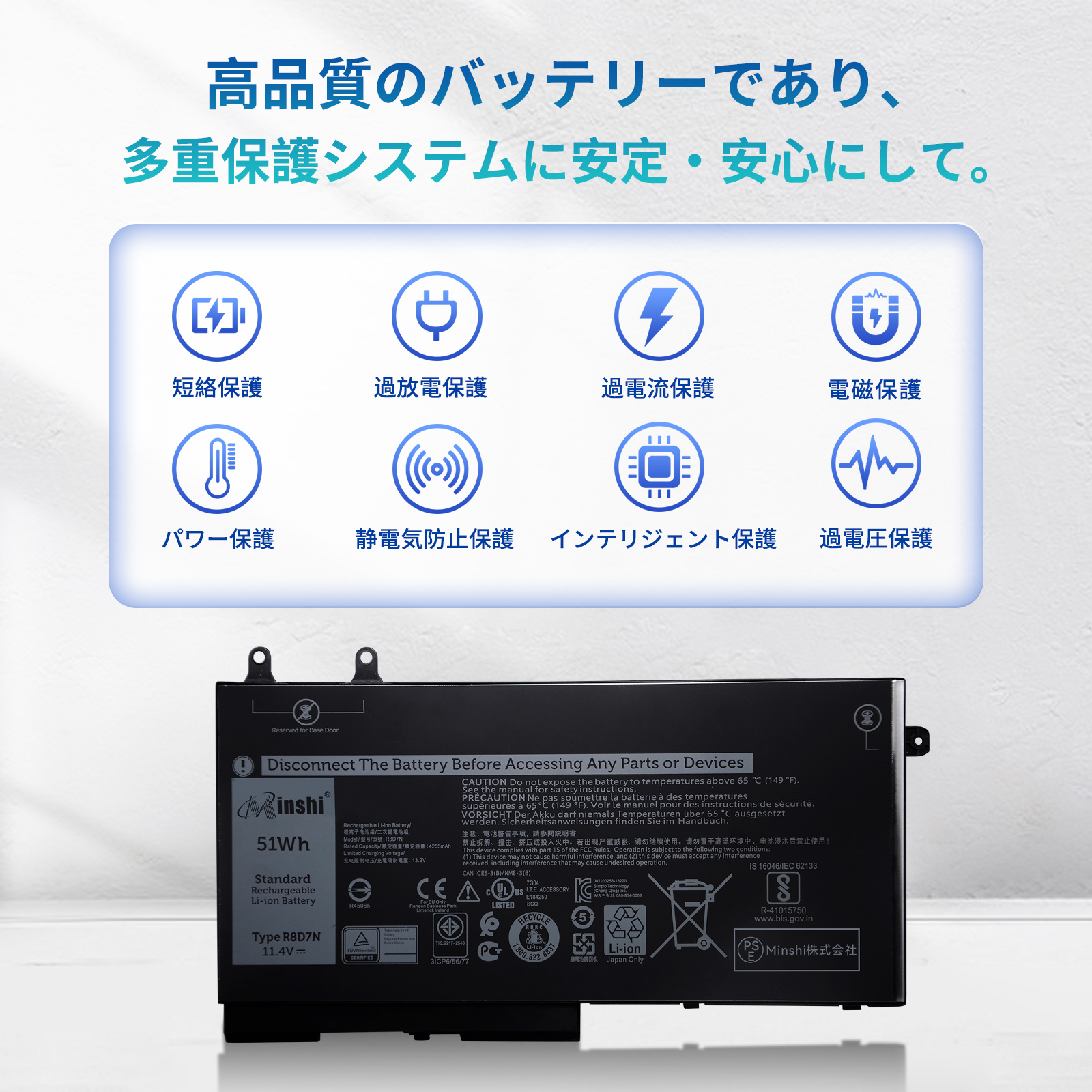 新品 Dell デル Latitude 5400 5401 5500 / Precision 3540 用 バッテリー 1V1XF 互換バッテリー