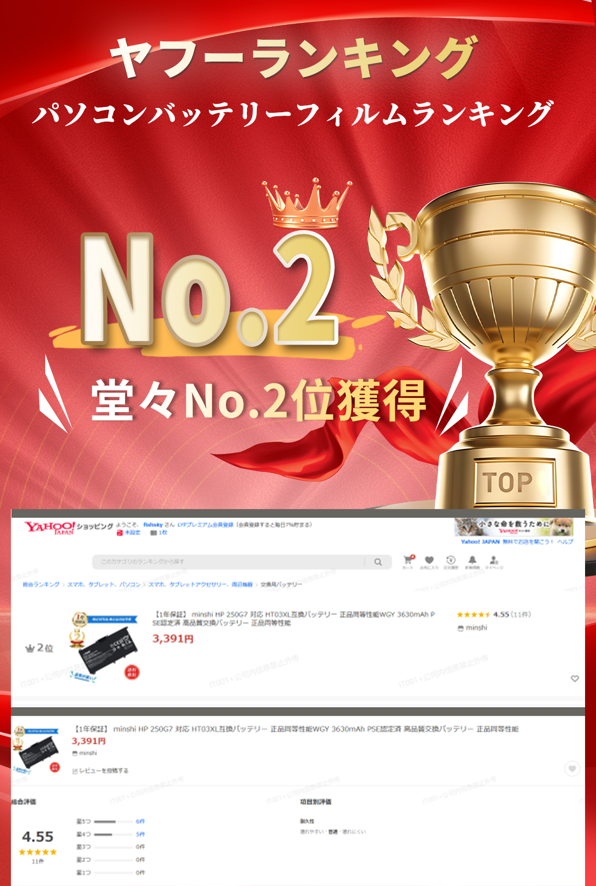 hp 250 g7 バッテリーのおすすめ人気商品一覧 通販 - Yahoo!ショッピング
