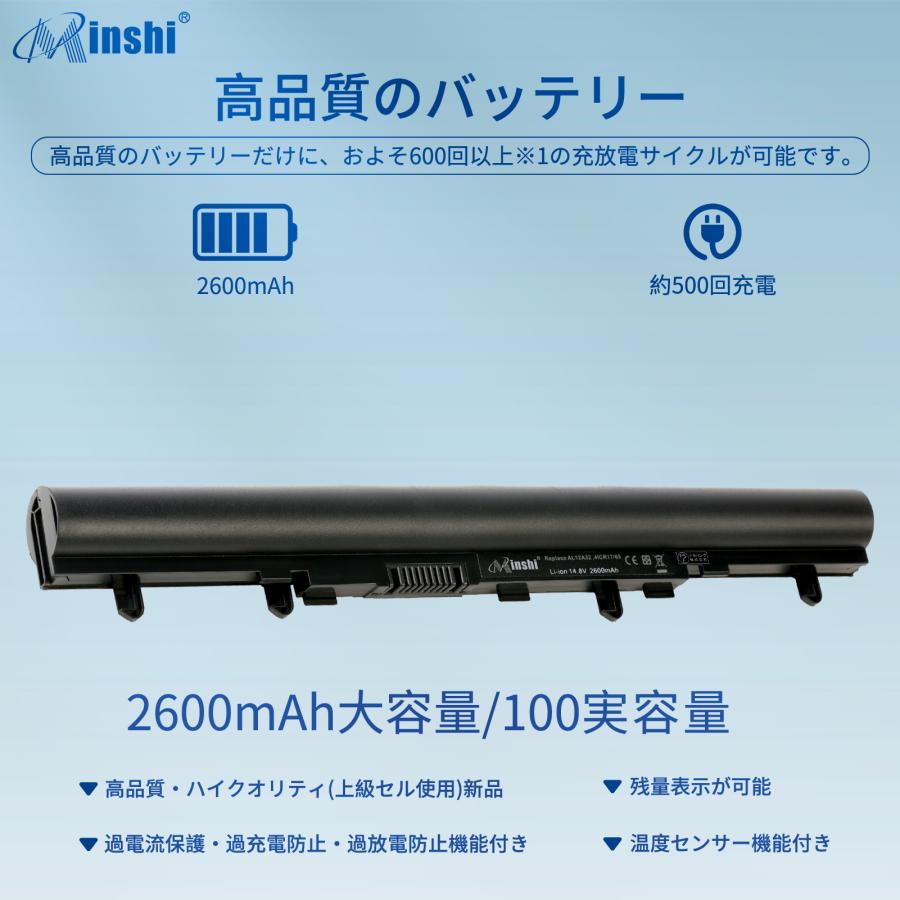 【1年保証】minshi ACER AL12A32 Aspire E1-572G 対応 互換バッテリー  高品質交換用バッテリー｜minshi｜02