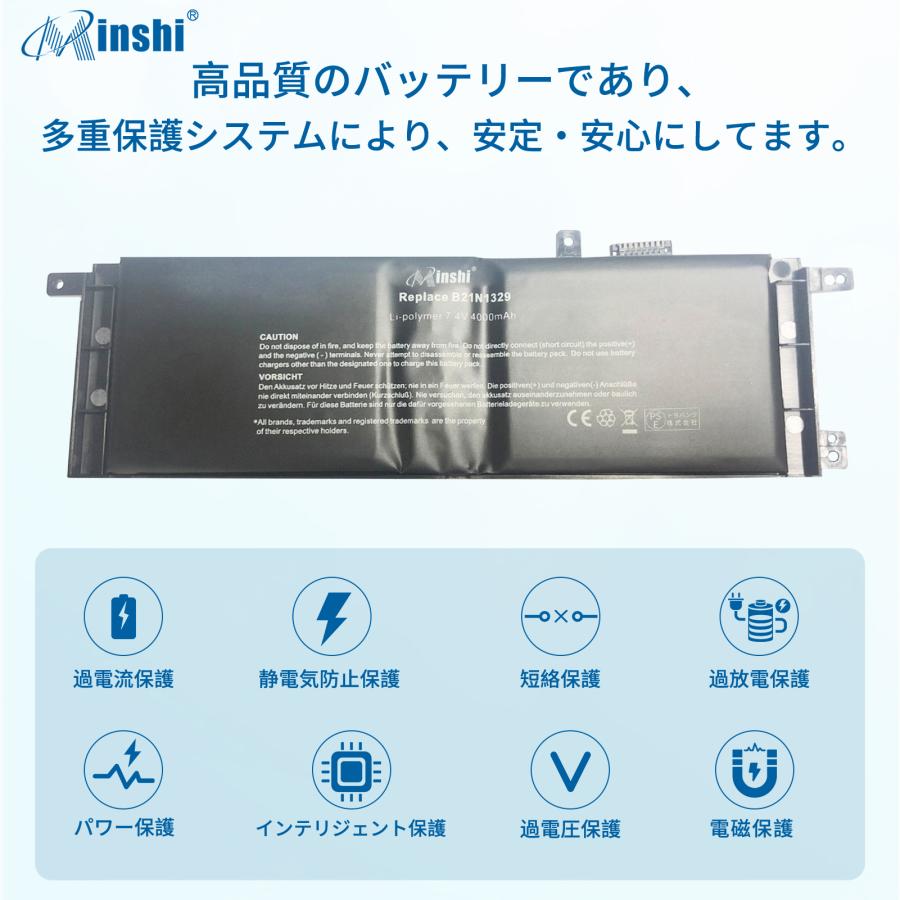 【1年保証】minshi ASUS F453MA-BING-WX355B 対応 互換バッテリー 4000mAh  交換用バッテリー｜minshi｜03