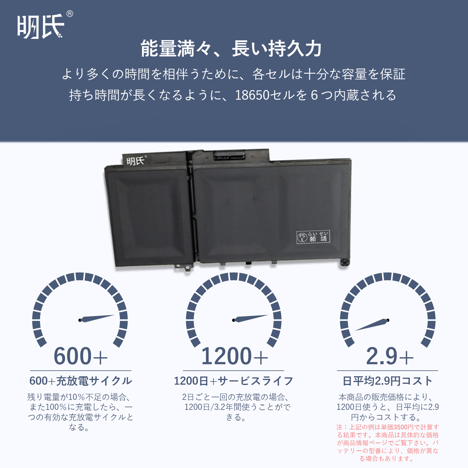 【1年保証】 minshi Dell P8TC7 対応 互換バッテリー 3684mAh PSE認定済 高品質交換用バッテリー｜minshi｜05
