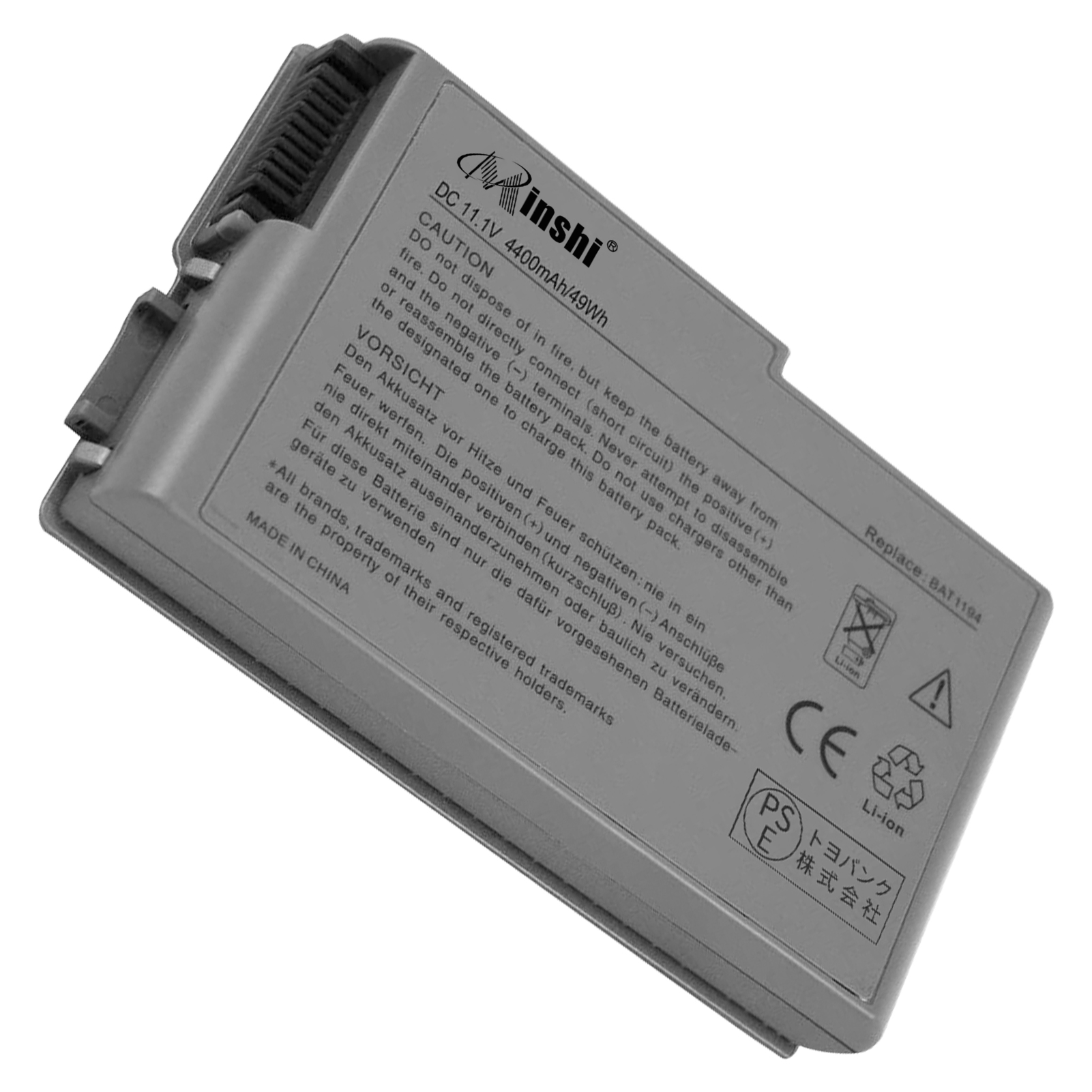 【1年保証】 minshi DELL Latitude D500 対応 互換バッテリー 4400mAh PSE認定済 高品質交換用バッテリー｜minshi