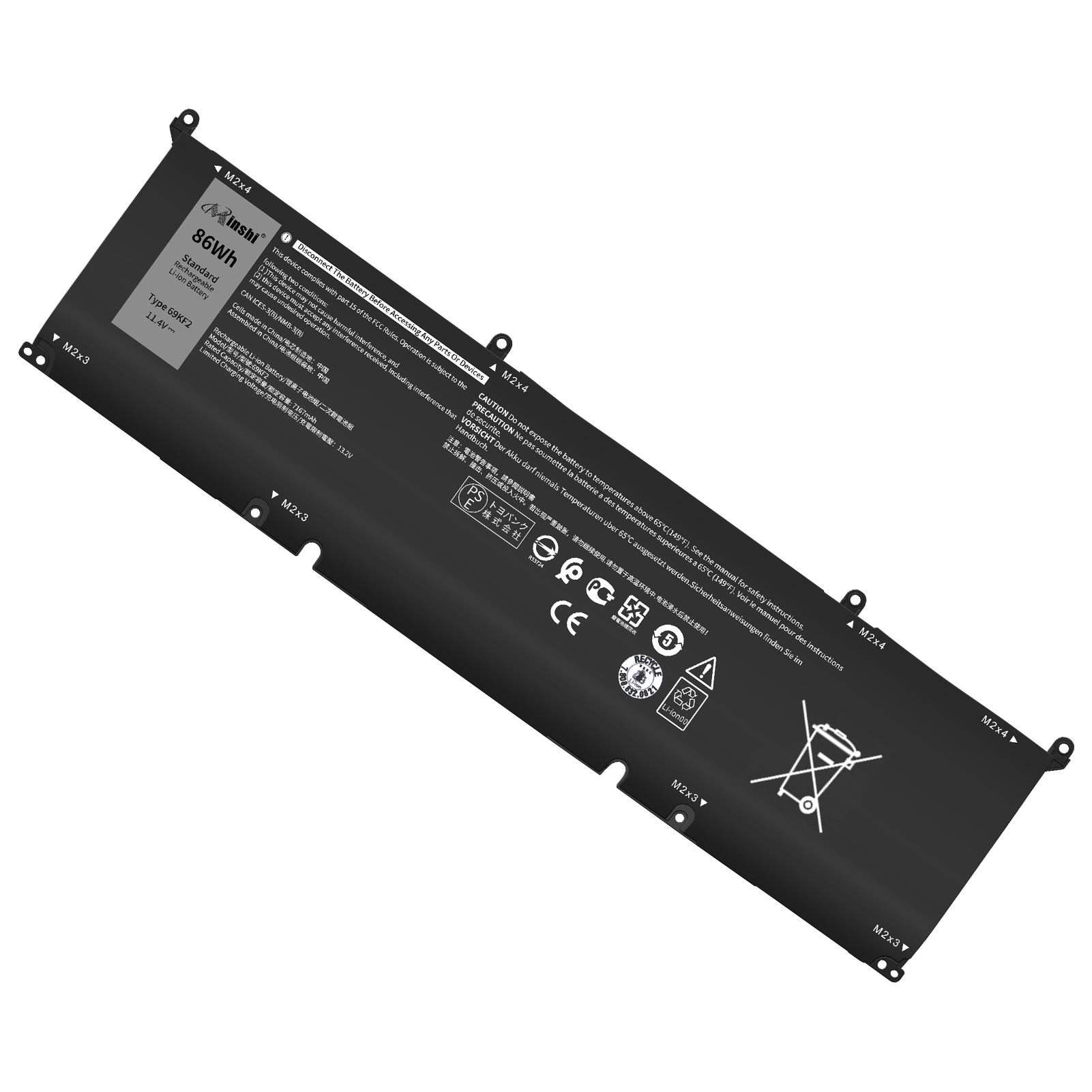 【minshi】DELL XPS 15 9500【7167mAh 11.4V】対応用 高性能 ノートパソコン 互換 バッテリー :ybdelm59jhxbk06aj yh:minshi