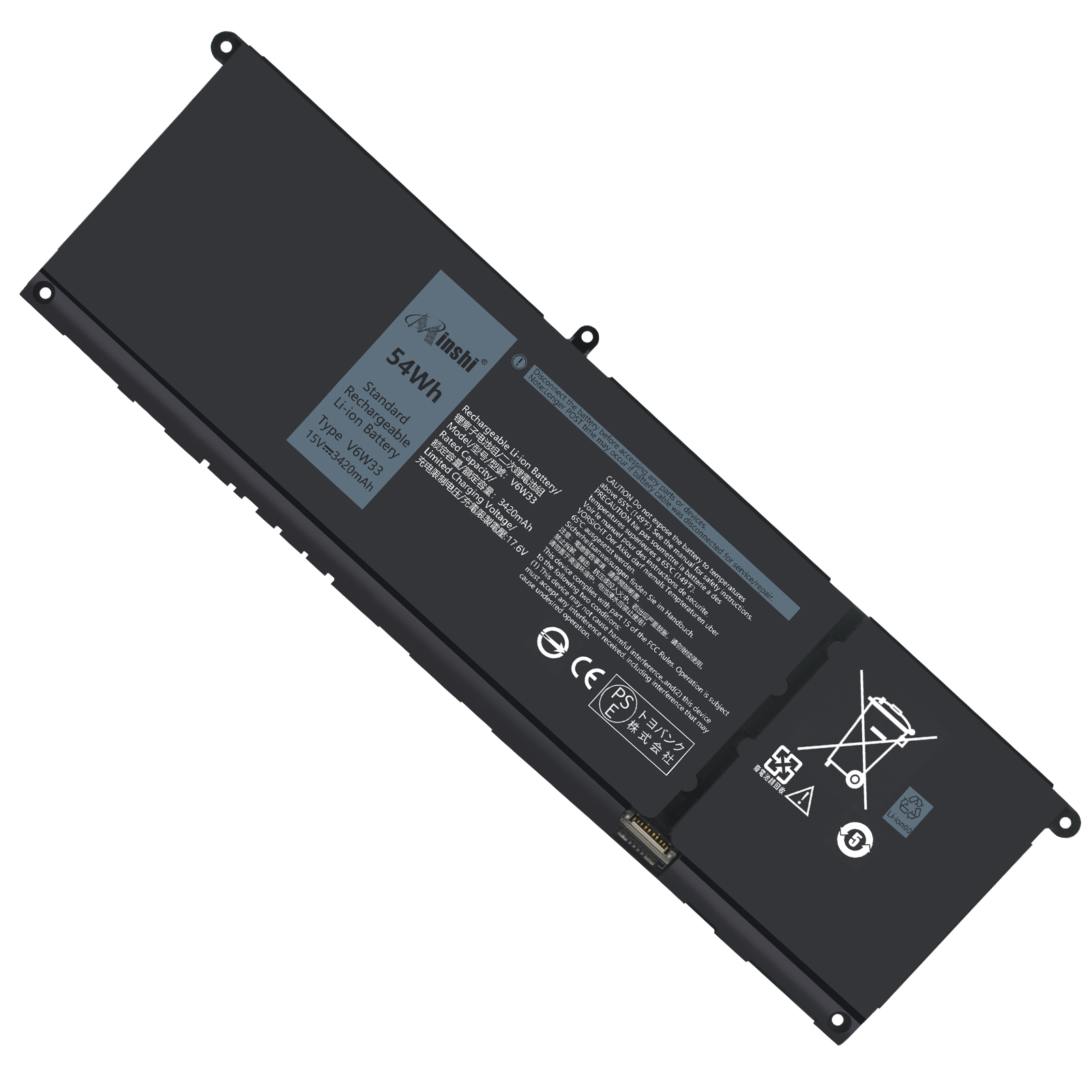 DELL Inspiron15-3515 互換バッテリパック 54Wh 15V 対応用 １年保証 高性能 PSE認証 互換バッテリー｜minshi