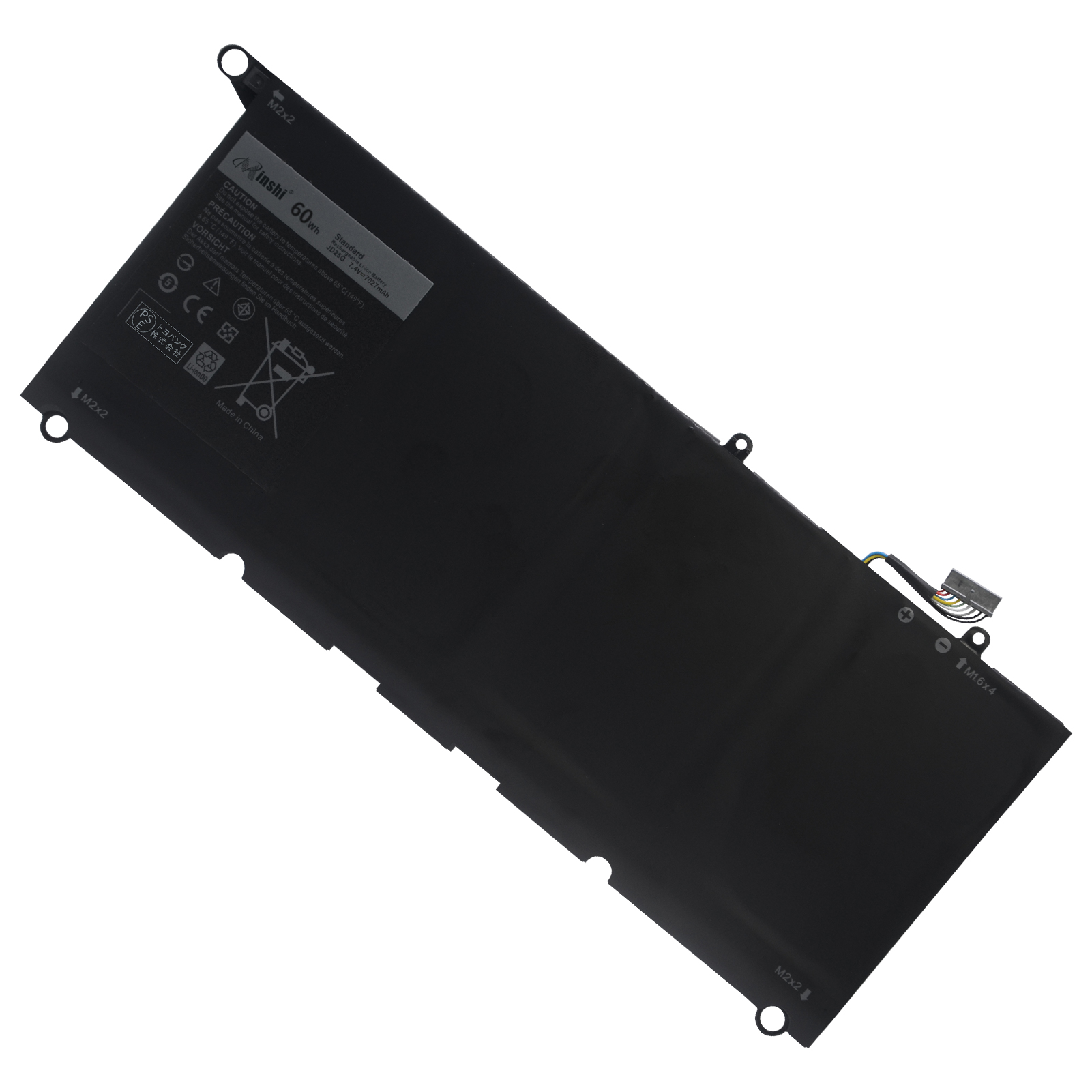 【1年保証】 minshi Dell XPS13D-9343-3708 対応 互換バッテリー 60Wh  高品質交換用バッテリー｜minshi