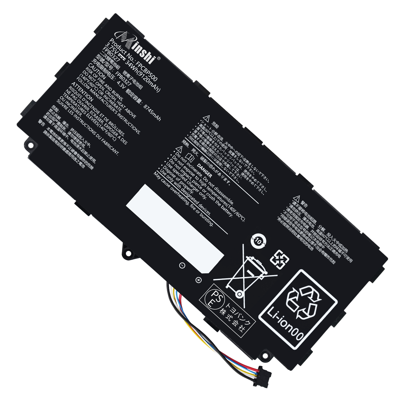 FUJITSU ARROWS Tab Q507/PB 互換バッテリパック 34Wh 3.75V 対応用 １年保証 高性能 PSE認証 互換バッテリー｜minshi