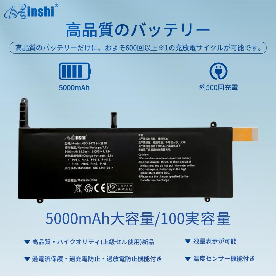 GPD pocket 3【5000mAh 7.7V】対応用 高性能 ノートパソコン 互換 バッテリー｜minshi｜02