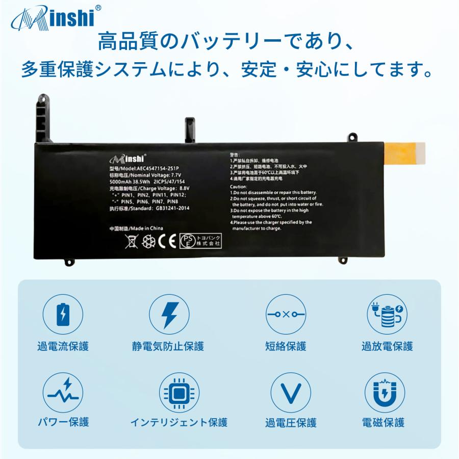 GPD pocket 3【5000mAh 7.7V】対応用 高性能 ノートパソコン 互換 バッテリー｜minshi｜03