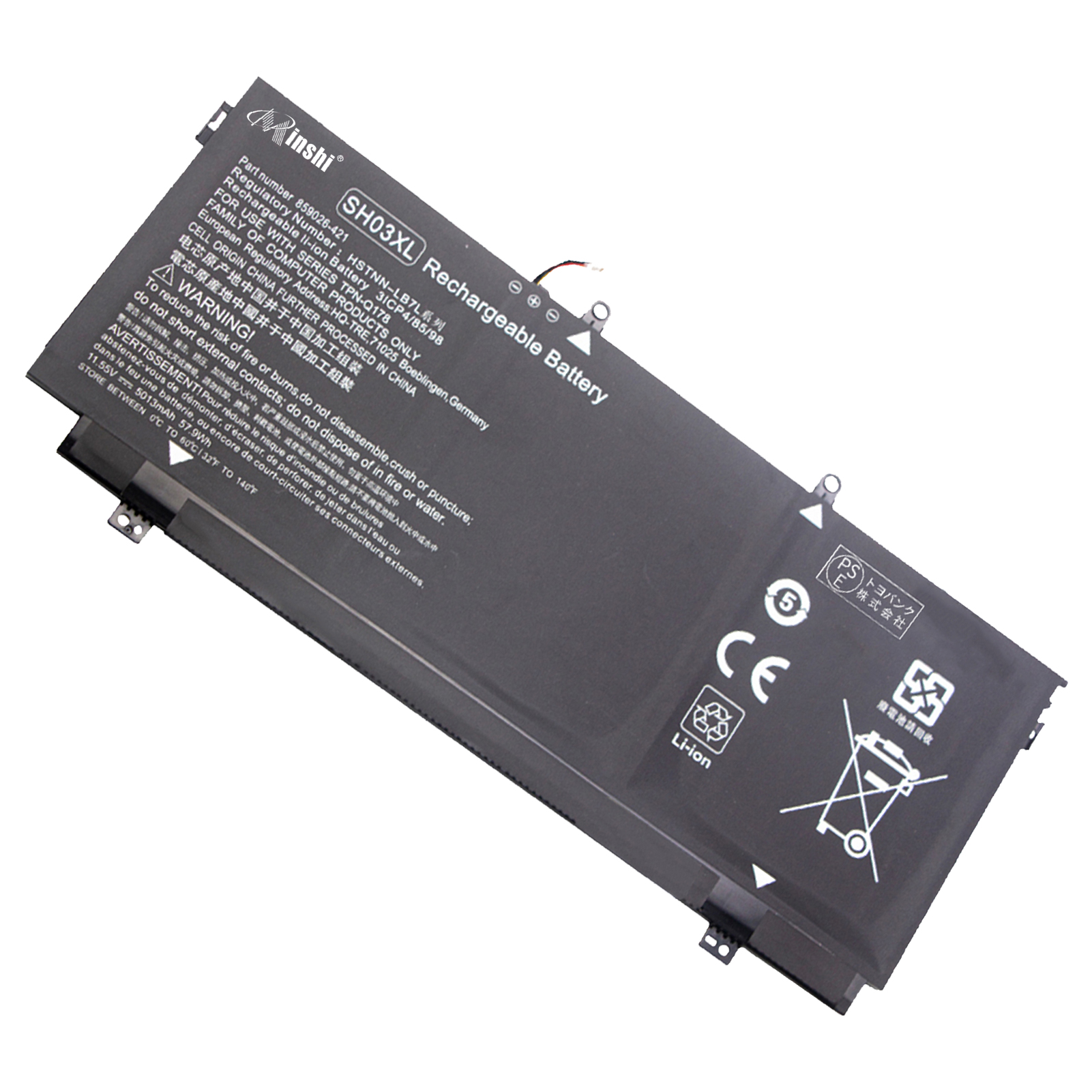 【1年保証】 minshi HP Spectrex36013-ac008TU SH03XL 対応 互換バッテリー 交換用バッテリー