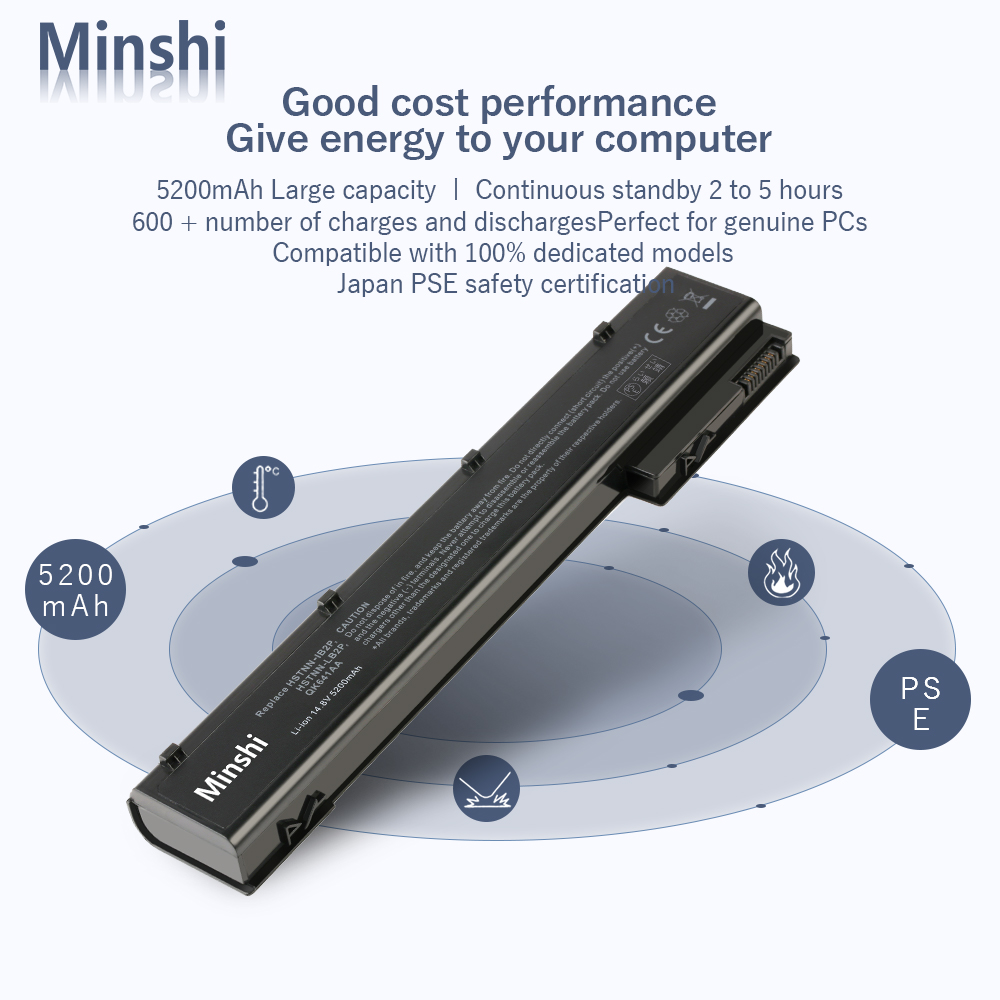 【minshi】HP EliteBook 8760w【5200mAh 11.1V】対応用 高性能 ノートパソコン 互換 バッテリー｜minshi｜02
