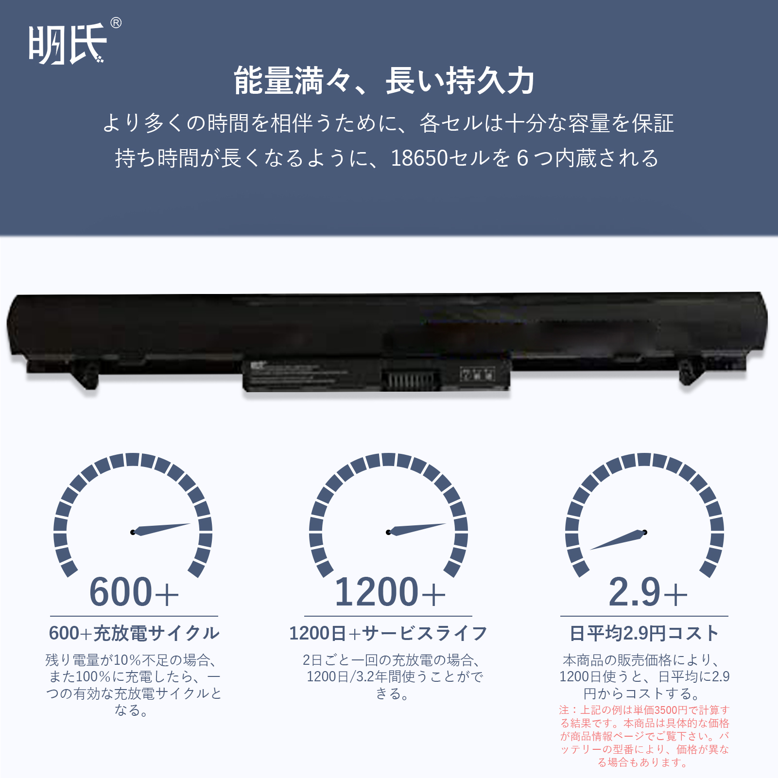 【minshi】HP RO04【2600mAh 14.8V】対応用 高性能 ノートパソコン 互換 バッテリー｜minshi｜06