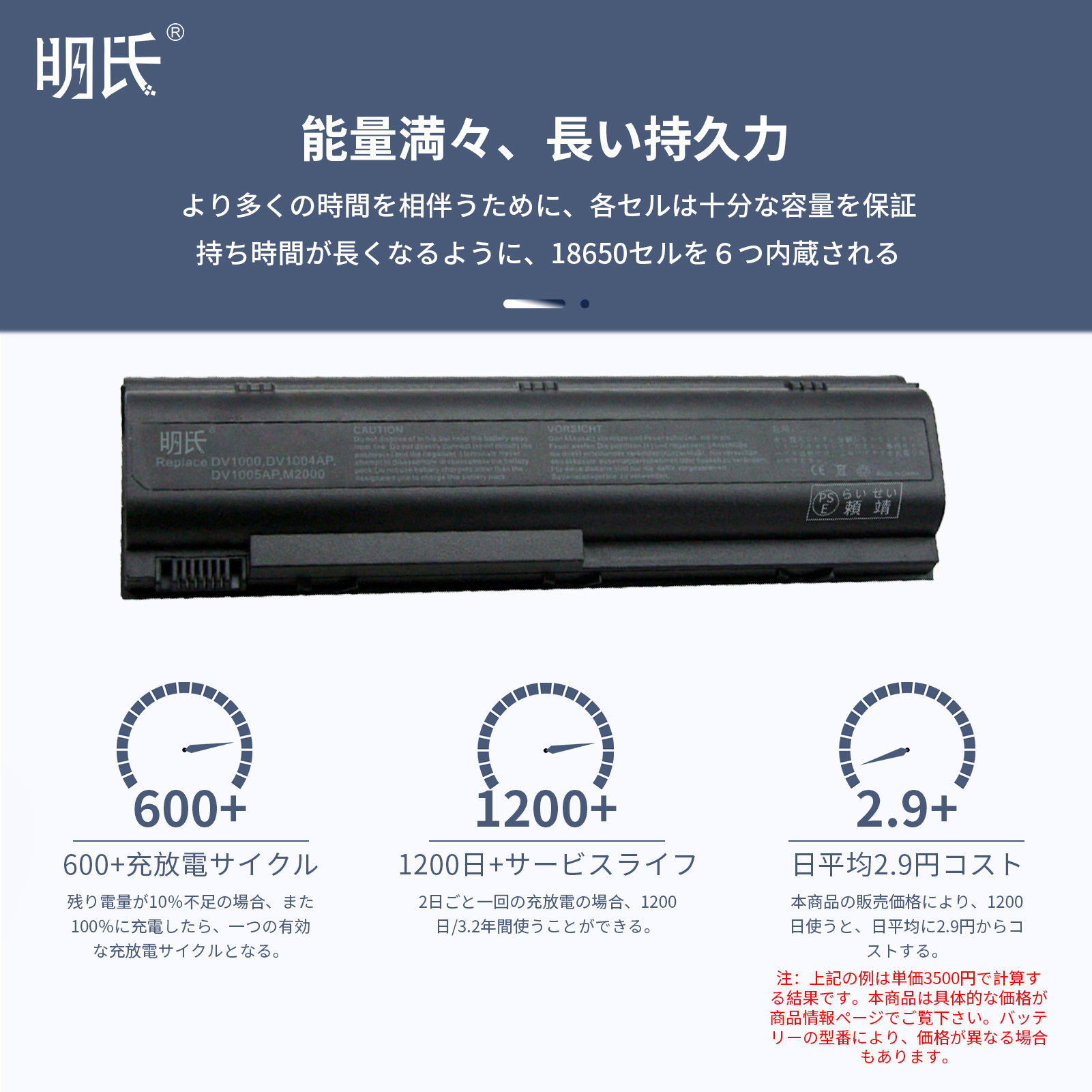 【minshi】HP PavilionDV1001xx-PK807AS【8800mAh 10.8V】対応用 高性能 ノートパソコン 互換 バッテリー｜minshi｜03