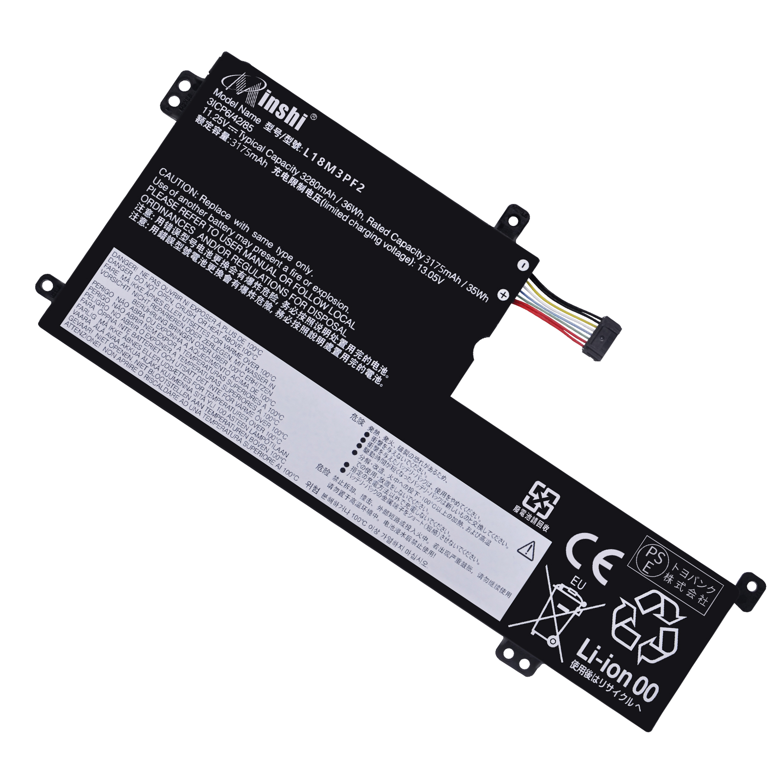 【minshi】Lenovo L18L3PF1【3280mAh 11.25V】対応用 高性能 ノートパソコン 互換 バッテリー :yblenl18m3pbk03ac whad:minshi