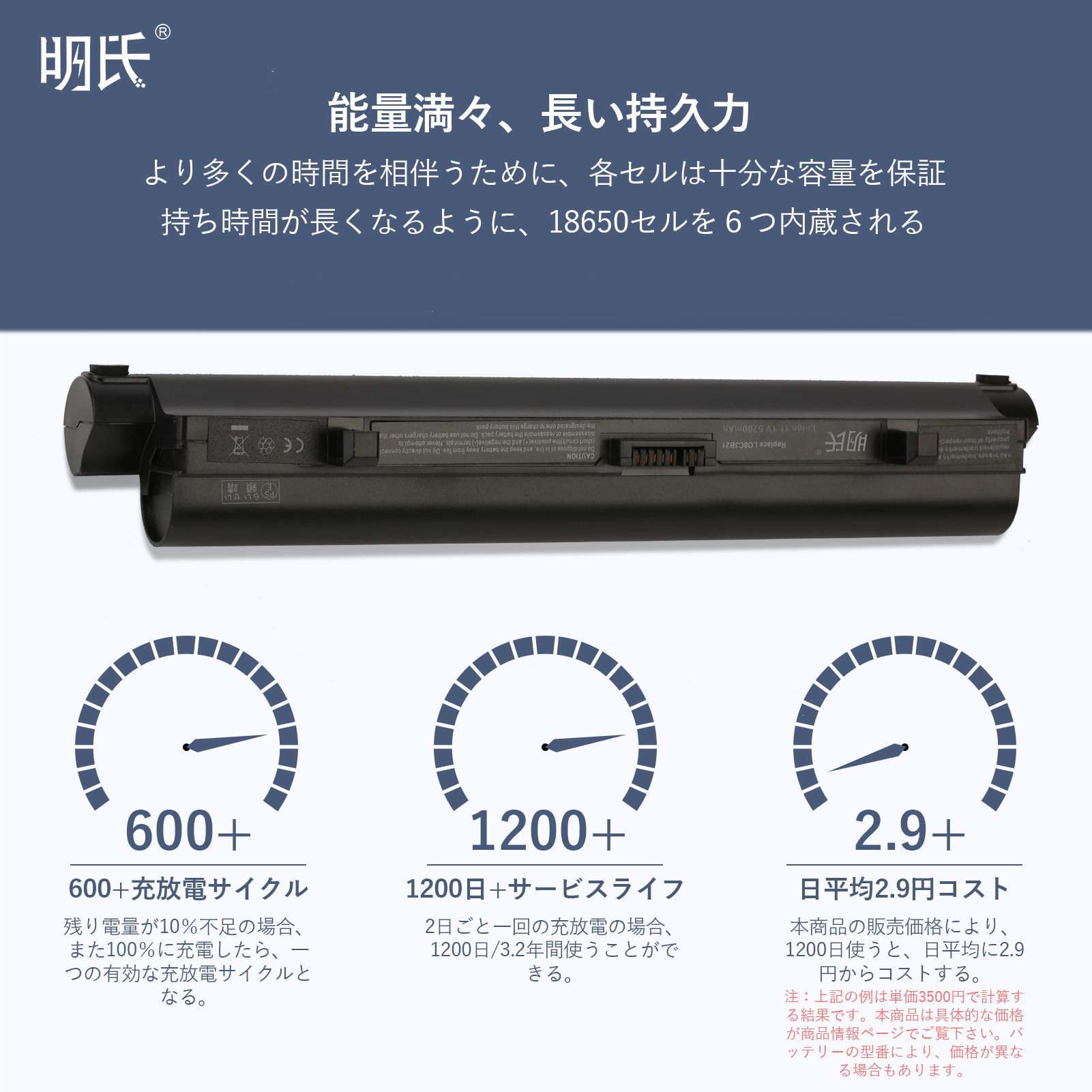 【1年保証】 minshi Lenovo IdeaPadS10e 対応 互換バッテリー 5200mAh  PSE認定済 交換用バッテリー｜minshi｜06