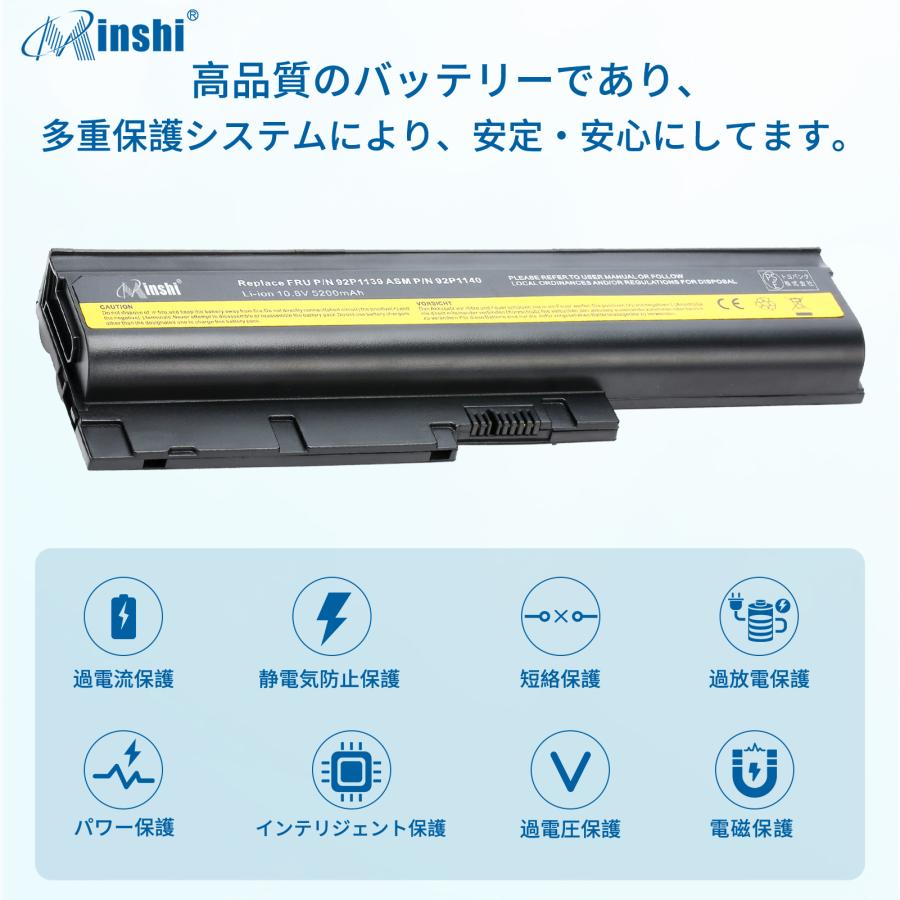 minshi  Lenovo ThinkPadZ61e 対応 交換バッテリー   互換バッテリー｜minshi｜03