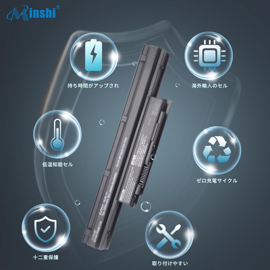 【minshi】NEC PC-GL255RTLZ【2250 mAh 14.4 V】対応用 高性能 ノートパソコン 互換 バッテリー｜minshi｜04