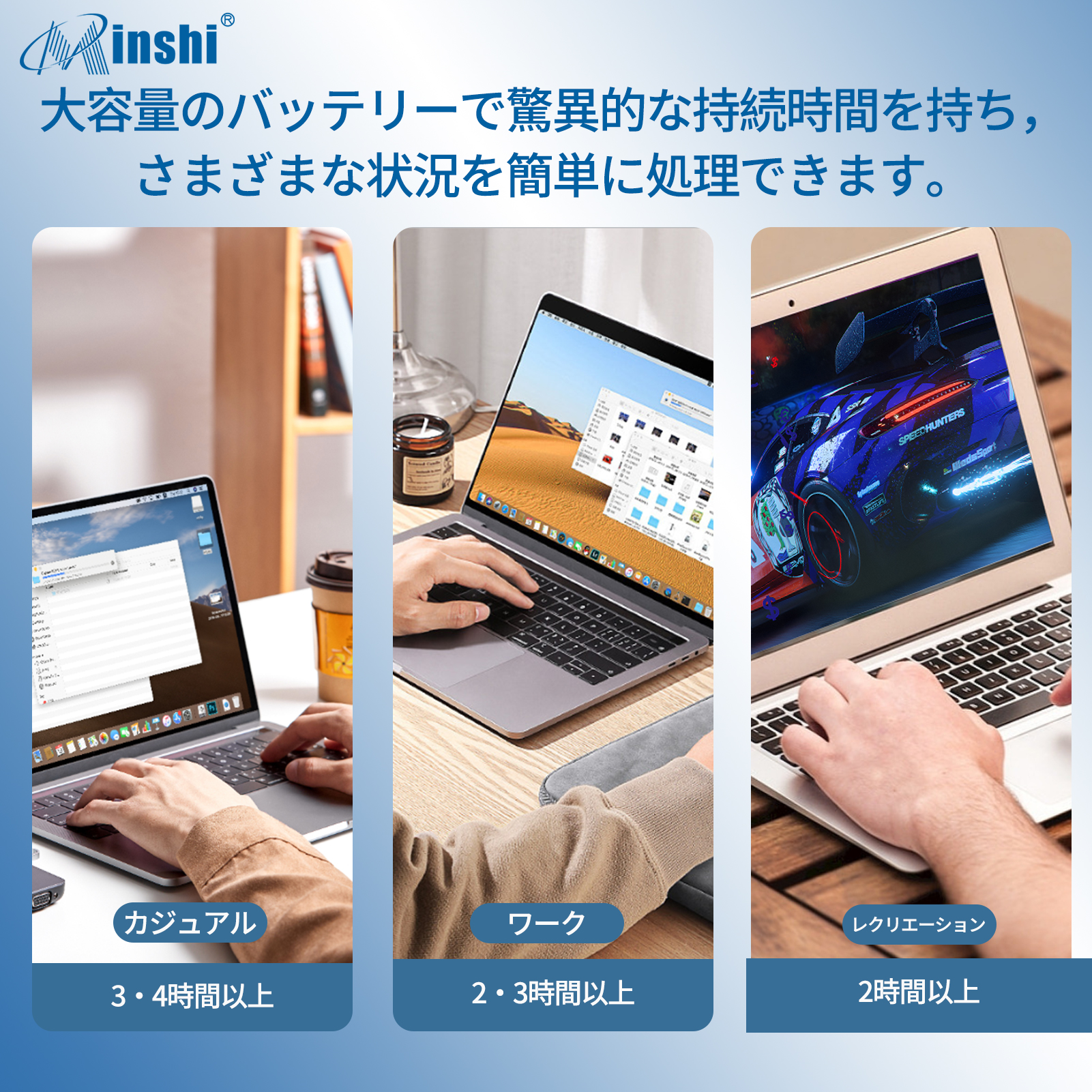 minshi】XIAOMI Mi Notebook Air 13.3 2018【4250mAh 7.4V】対応用 高