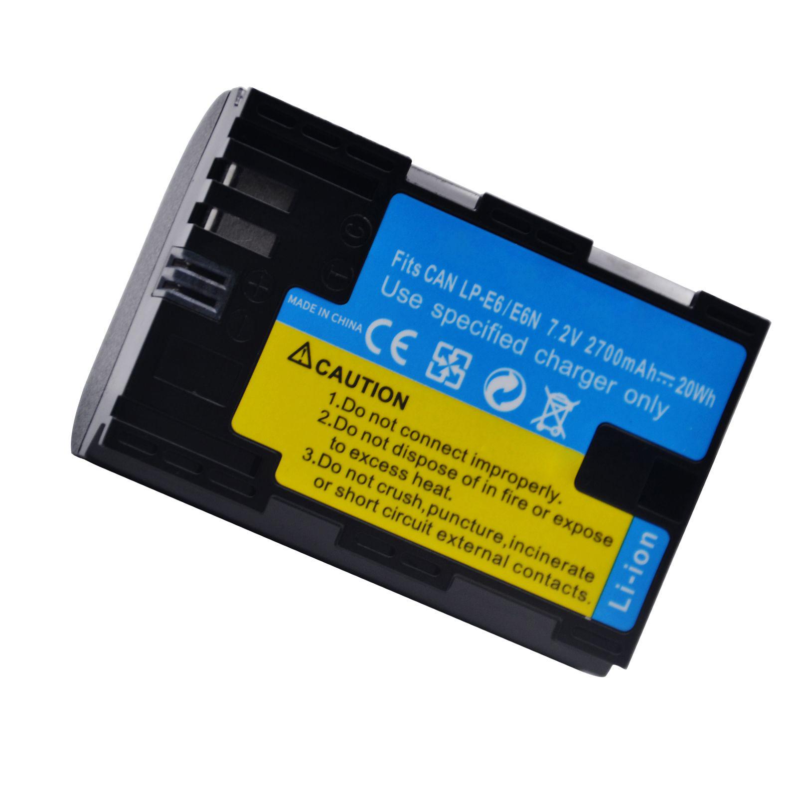 【MINSHI】LP-E6 LP-E6NH LP-E6N EOS6D【2700mAh 7.2V 】交換用バッテリー