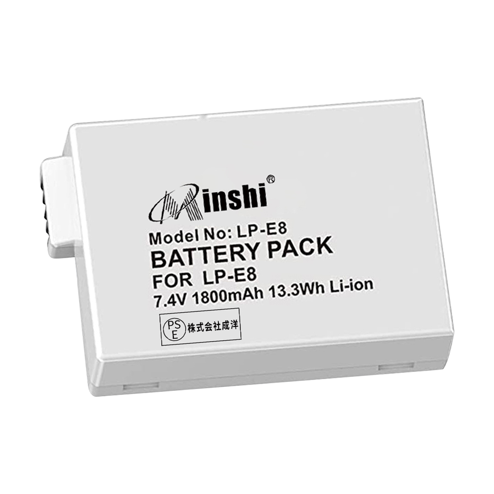 【1年保証】minshi EOS Kiss X7i 【1800mAh 7.4V】 EOS Kiss X4 X5 X6i X7i PSE認定済【大容量】高品質 LP-E8 交換用バッテリー