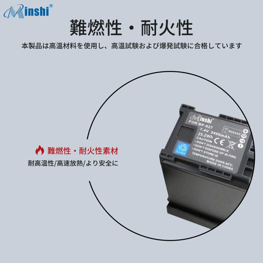 【1年保証 minshi】 Canon HFS21【3400mAh 7.4V】PSE認定済 高品質交換用バッテリー｜minshi｜05
