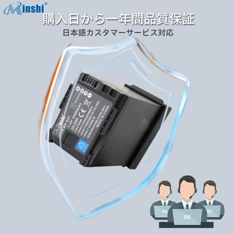 【4個】minshi Canon HFM41【3400mAh 7.4V】PSE認定済 高品質交換用バッテリー｜minshi｜07