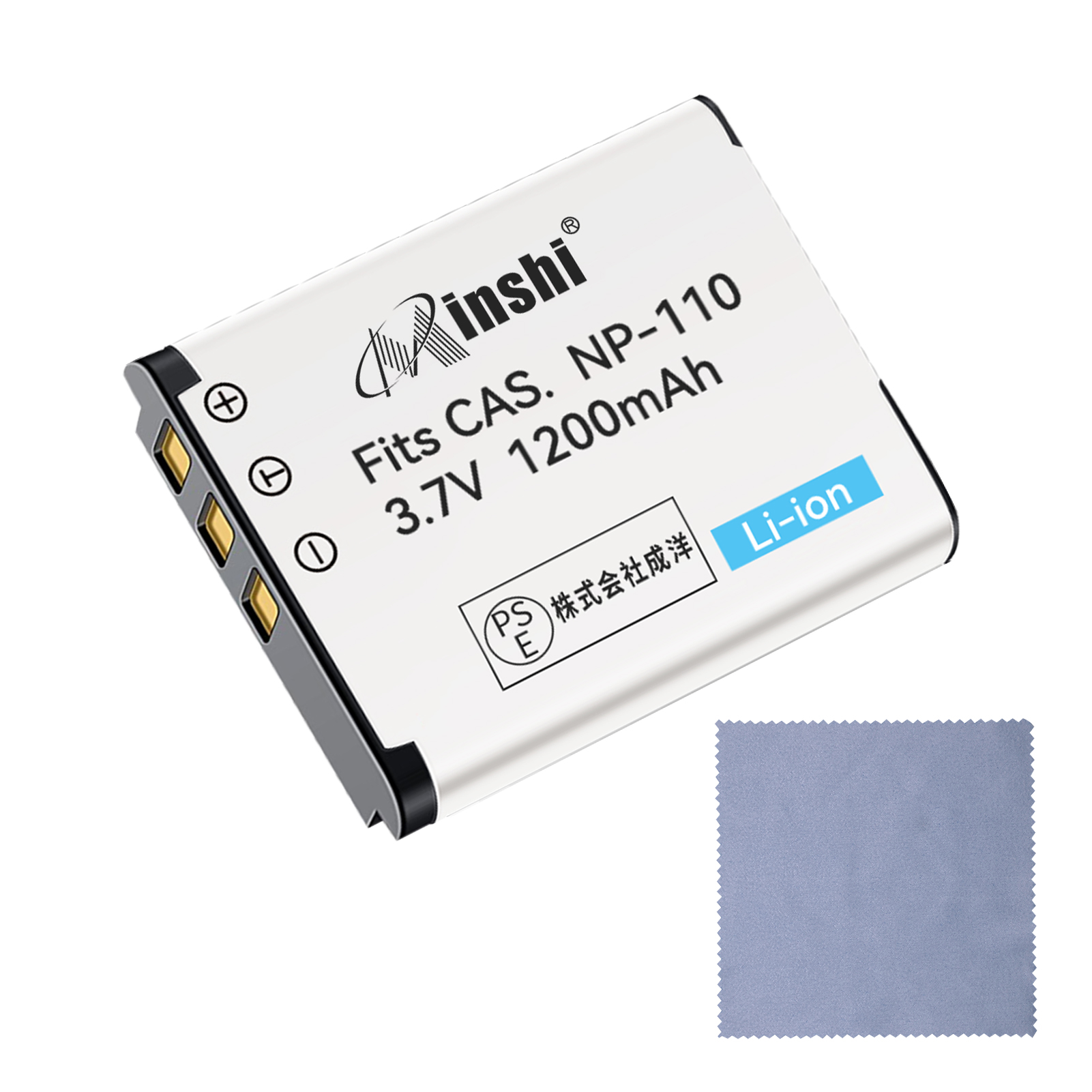 【清潔布ー付】minshi CASIO BN-VG212 NP-110 【1200mAh 3.7V】PSE認定済 高品質BN-VG212U NP-160交換用バッテリー