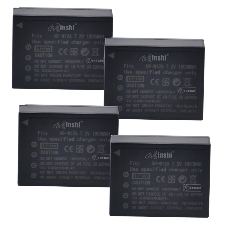minshi FUJIFILM X-A1 NP-W126 NP-W126S高品質交換用バッテリー