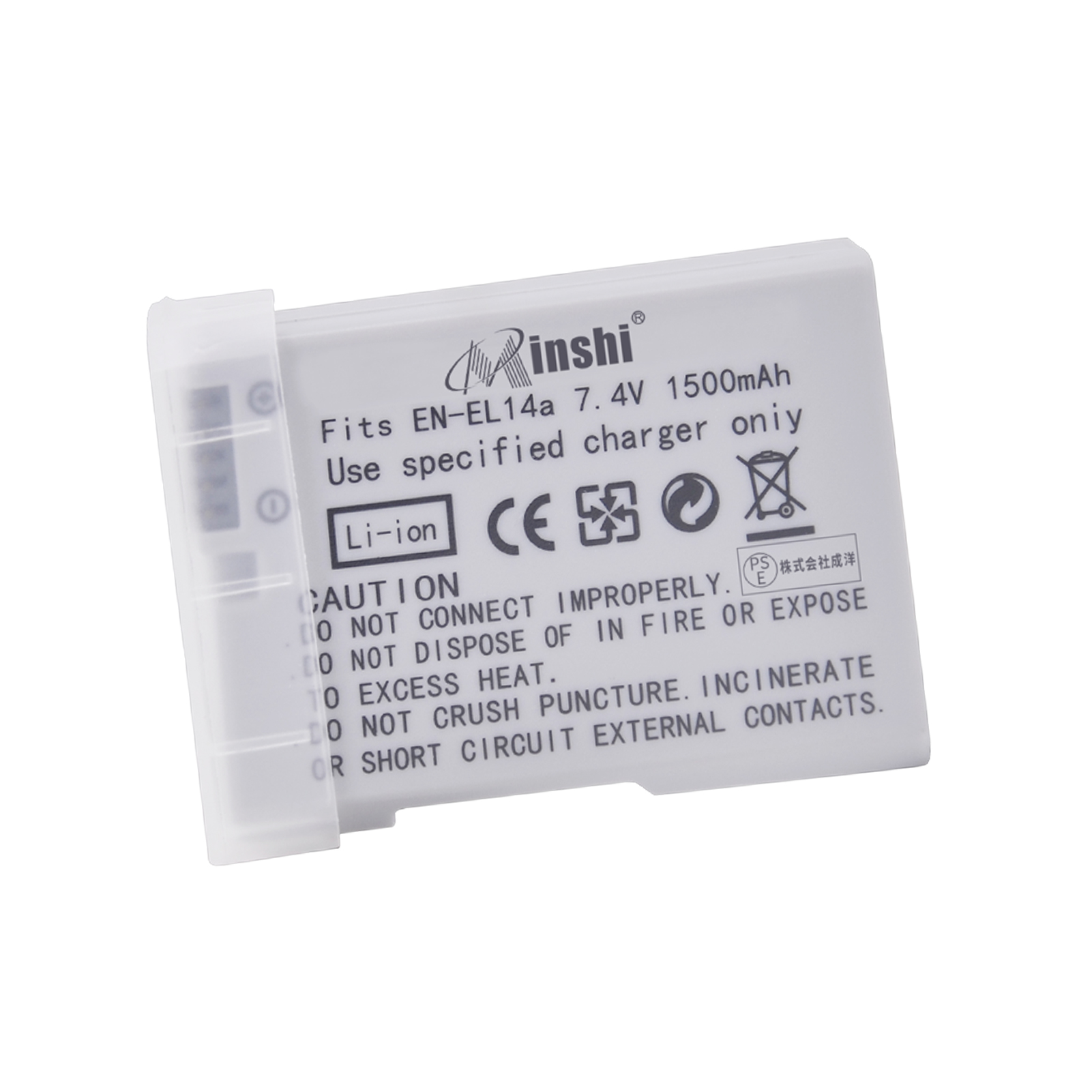 【1年保証】minshi NIKON D3100 EN-EL14 【1500mAh 7.4V】 EN-EL14 D5500 高品質 EN-EL14A 交換用バッテリー