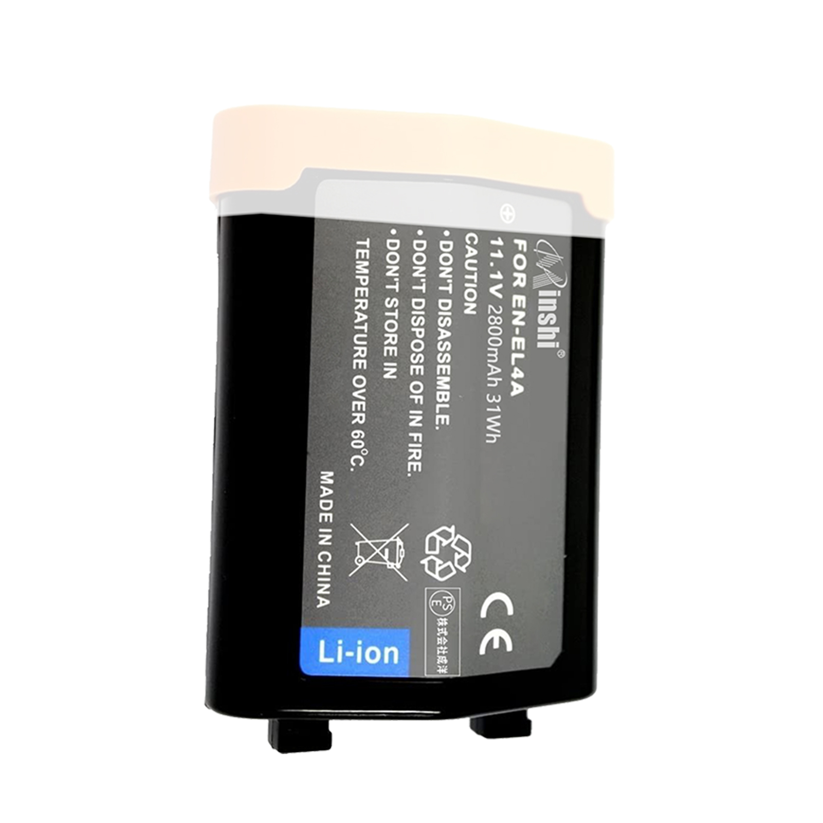 【1年保証】minshi D2H EN-EL4【2800mAh 11.1V】PSE認定済 高品質  EN-EL4A互換バッテリー