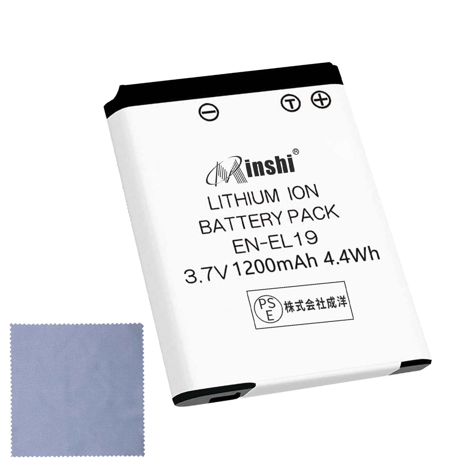 【清潔布ー付】minshi NIKONニコン EN-EL19 対応 1200mAh PSE認定済 高品質EN-EL19互換バッテリーPHB