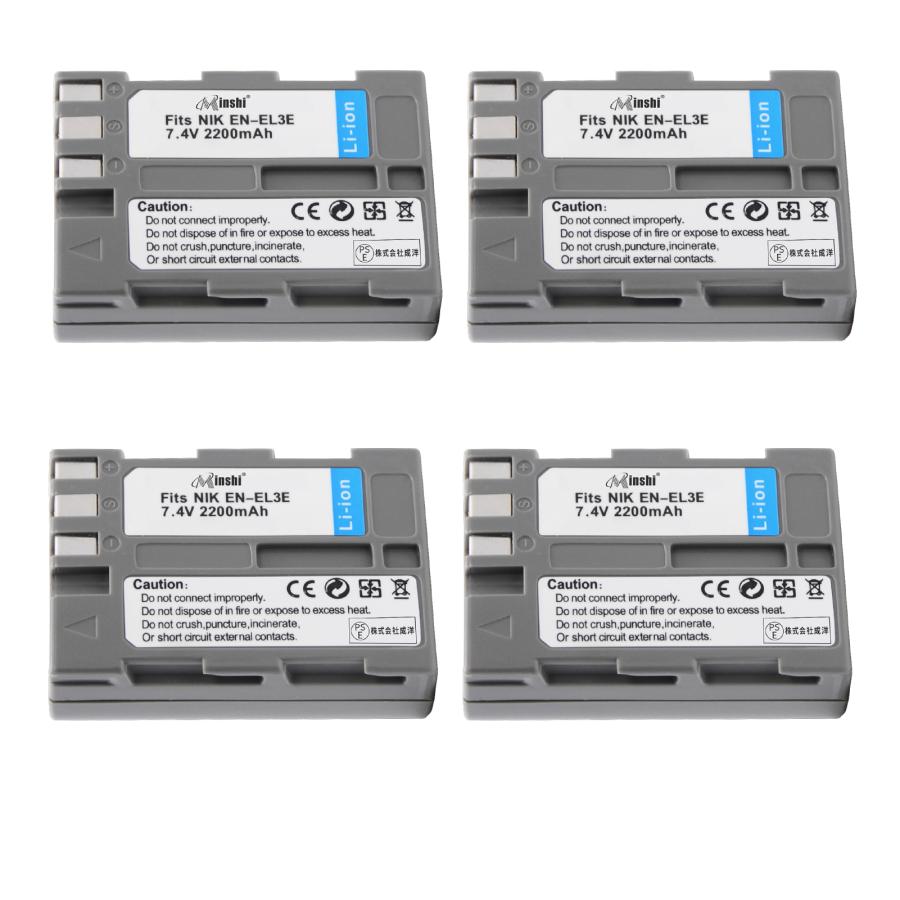 minshi NIKON D300s PSE認定済 高品質EN-EL3E互換バッテリーWHG