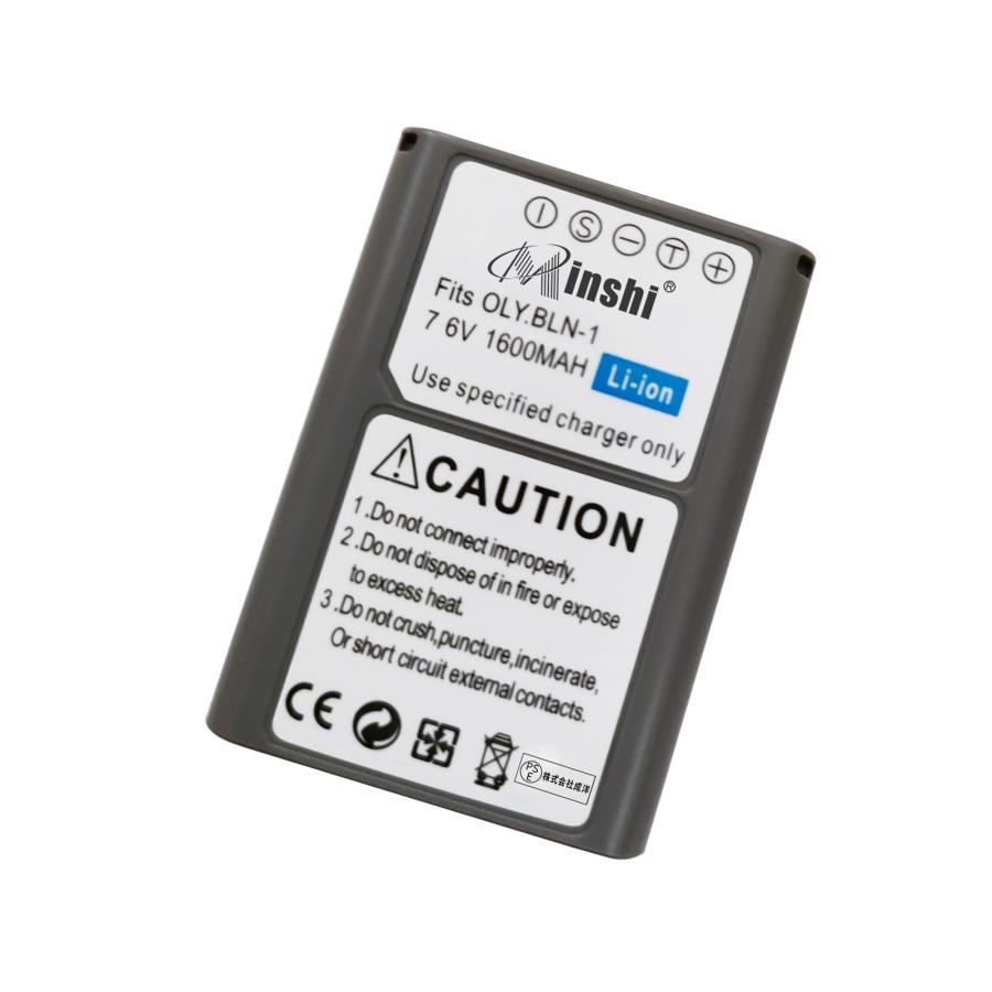  minshi OLYMPUS  PEN E-P5  E-M5   対応 互換バッテリー 1600mAh  高品質 BLN-1 交換用バッテリー