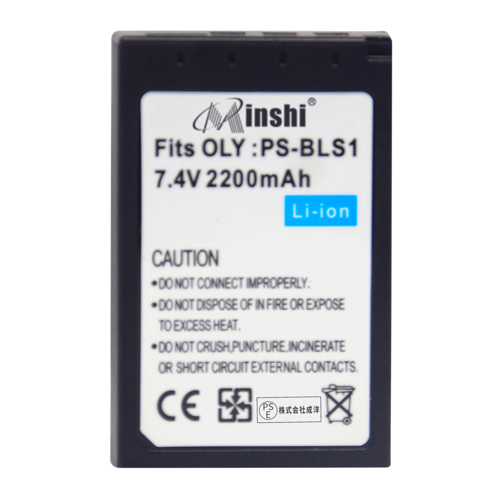 【1年保証】minshi OLYMPUS OM-D E-M10 E-PL1 【2200mAh 7.4V】PSE認定済 高品質交換用バッテリー