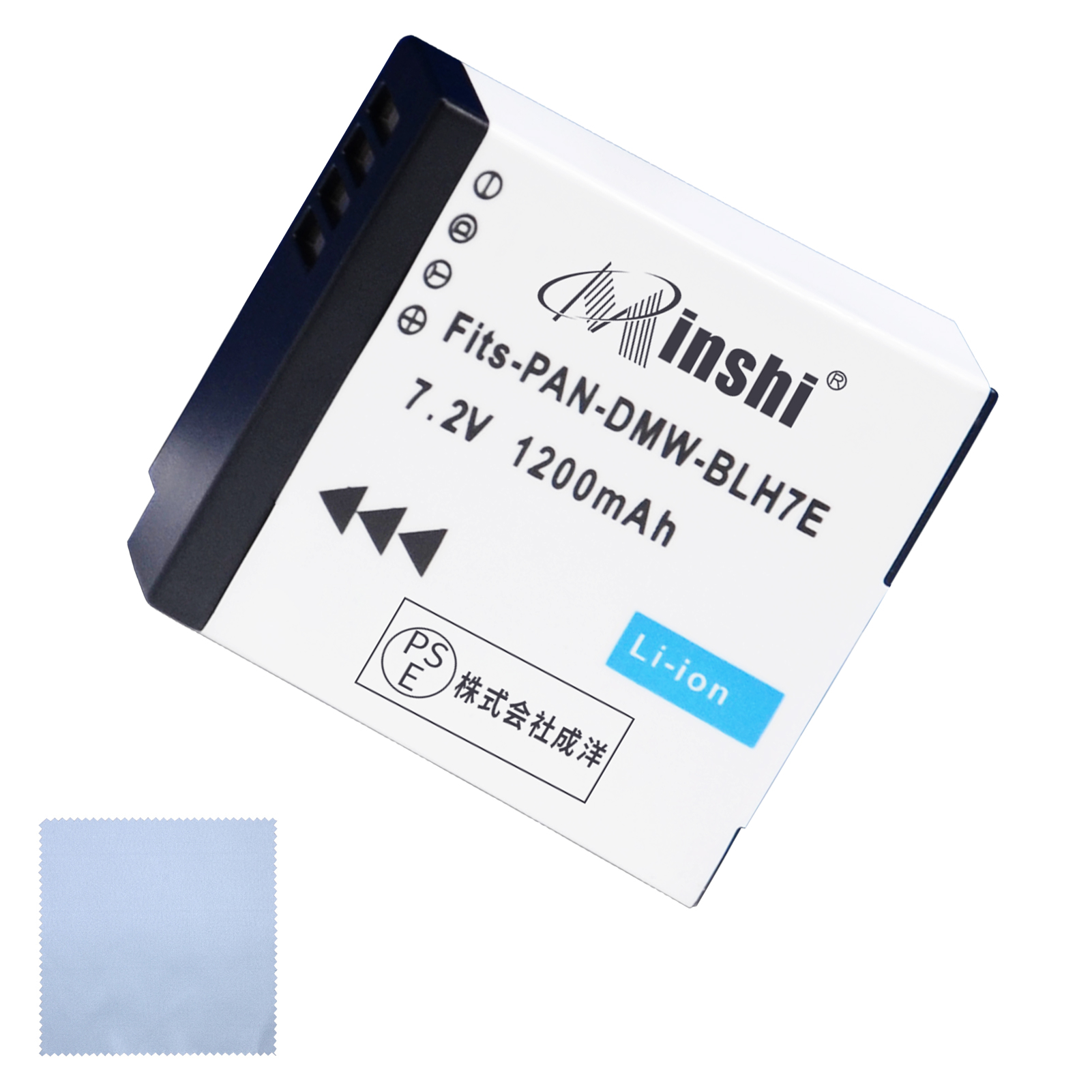 【清潔布ー付】minshi Panasonic LUMIX DMC-GM5 【1200mAh 7.2V】PSE認定済 高品質DMW-BLH7互換バッテリーPHB