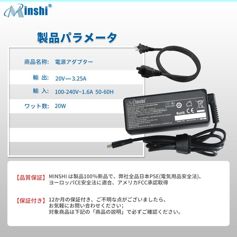 【1年保証】 minshi NEC PC-NS750EA 対応45W  高品質PC-VP-BP98 A13-045N1A交換用ACアダプターPHB｜minshi｜06