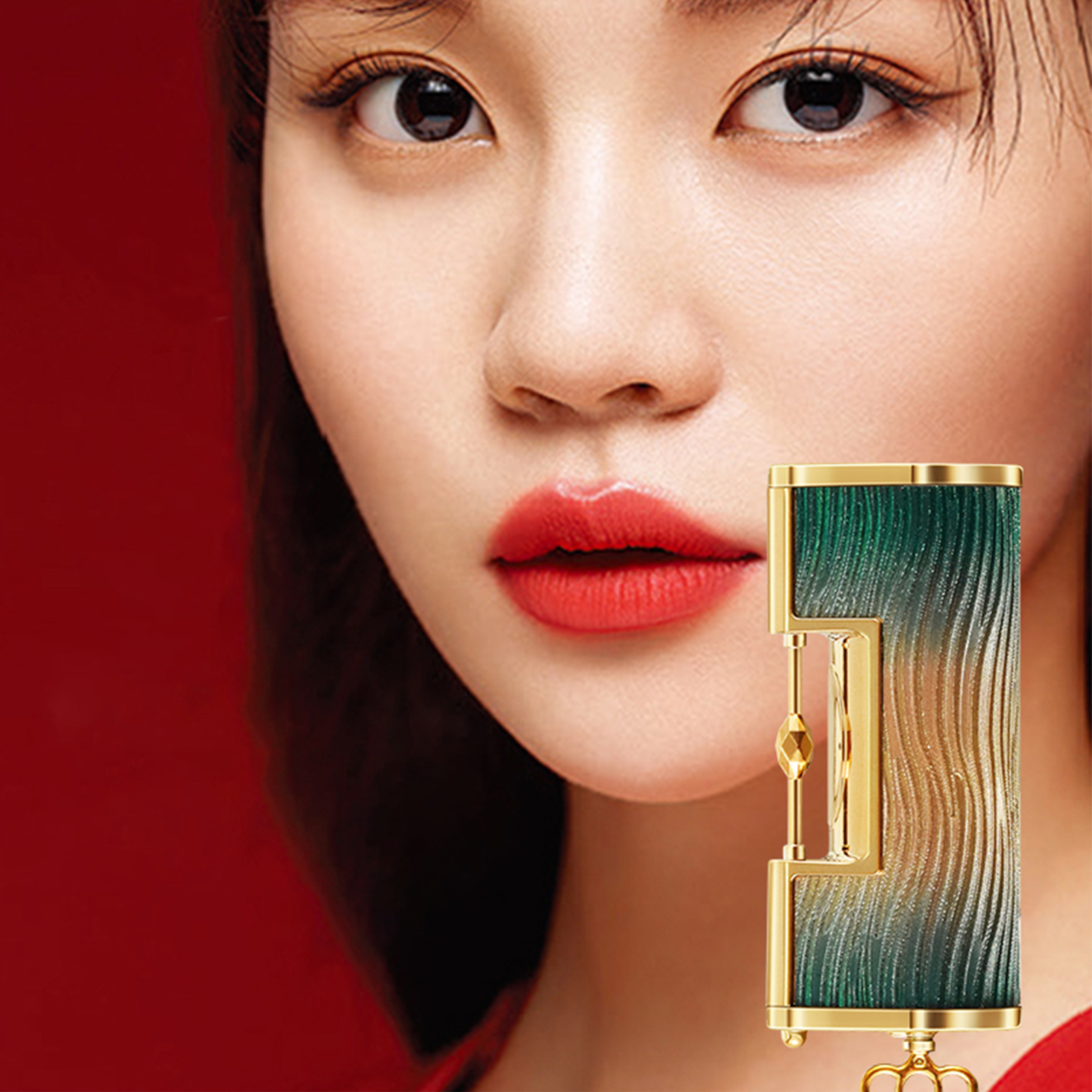 minshi425バイタリティトマトレッド口紅同心ロックリップスティック