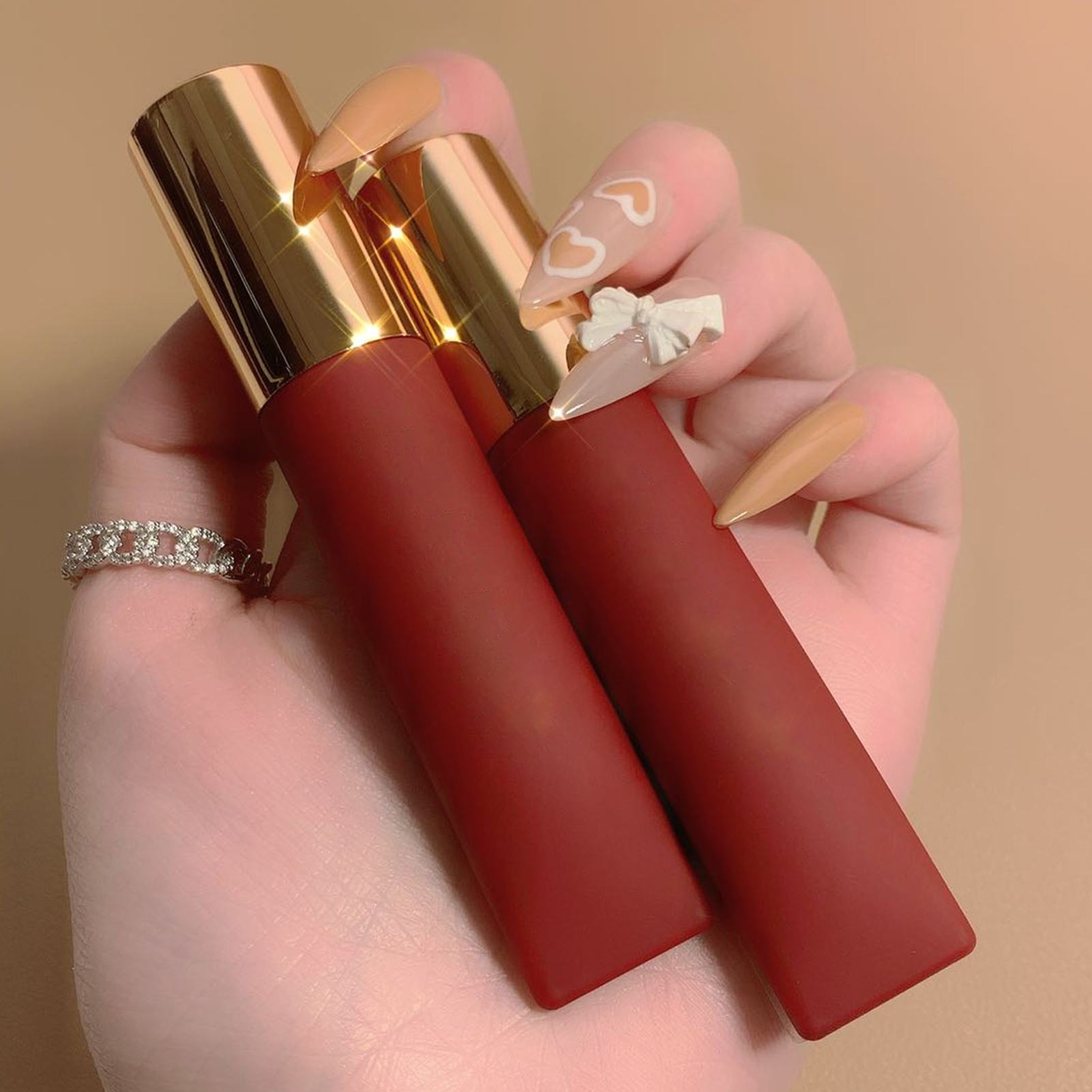 中古使った口紅 落ちない口紅 紅撫子 べになでしこ うる艶 コラーゲン リップ 上品 赤