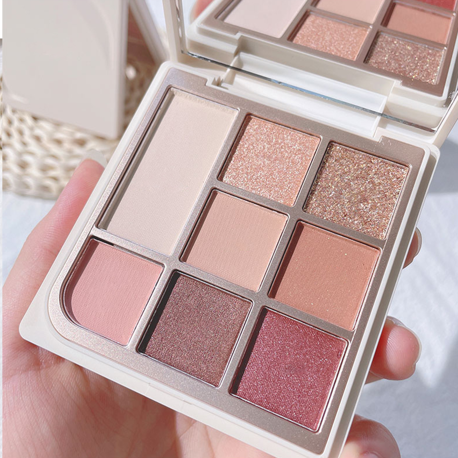 minshi 02 ブラウン プレート 8色 アイシャドウ ミルクティー 低彩度